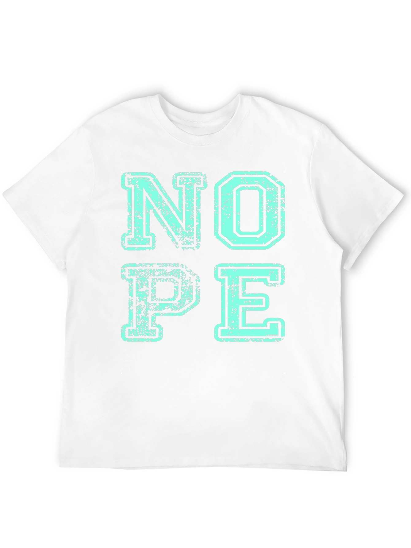 Nope Graphic Print Mens Black T-Shirt
