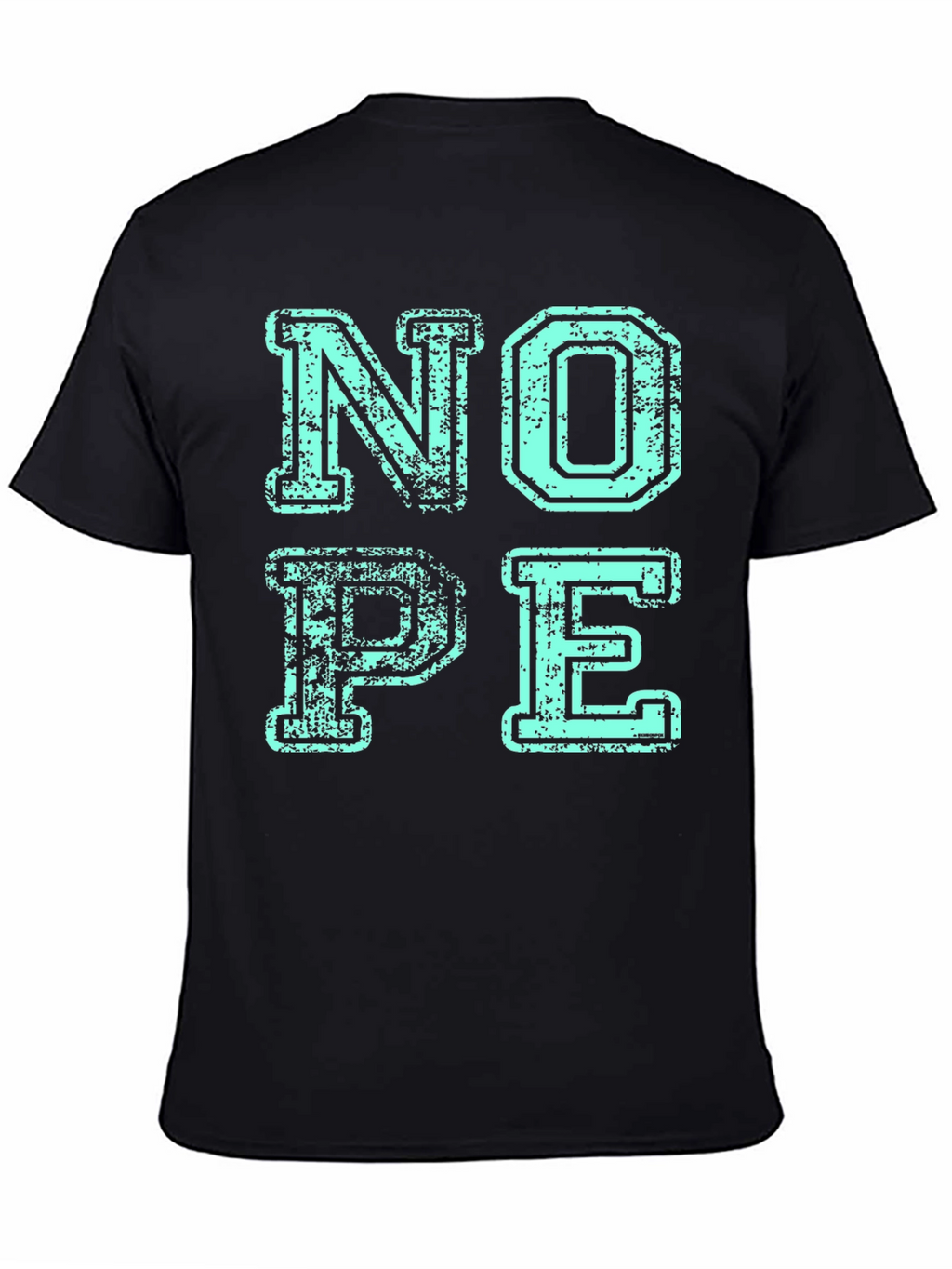 Nope Graphic Print Mens Black T-Shirt