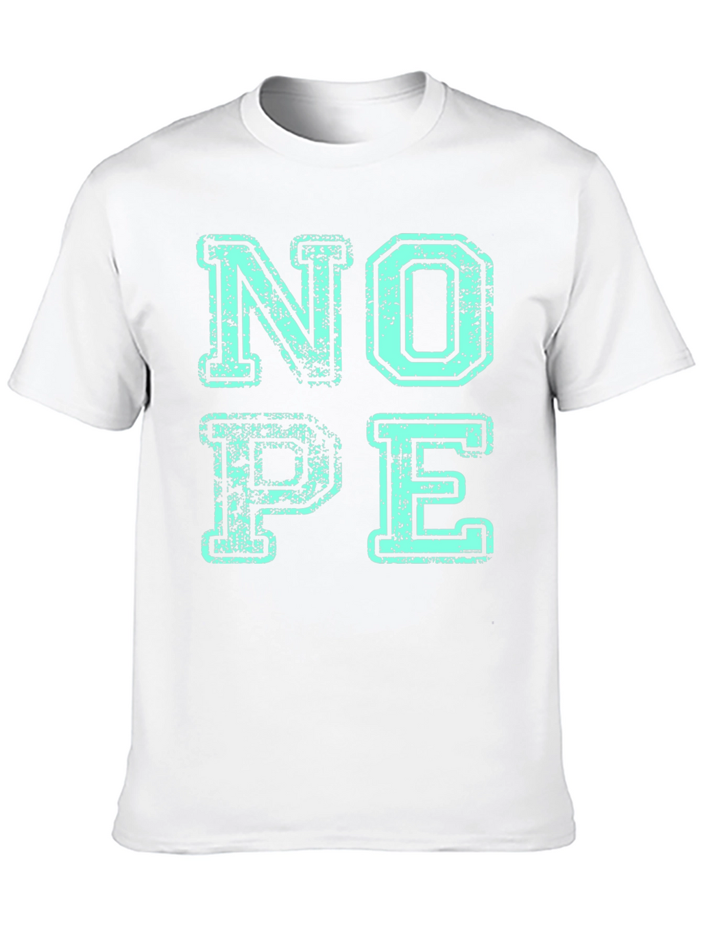 Nope Graphic Print Mens Black T-Shirt