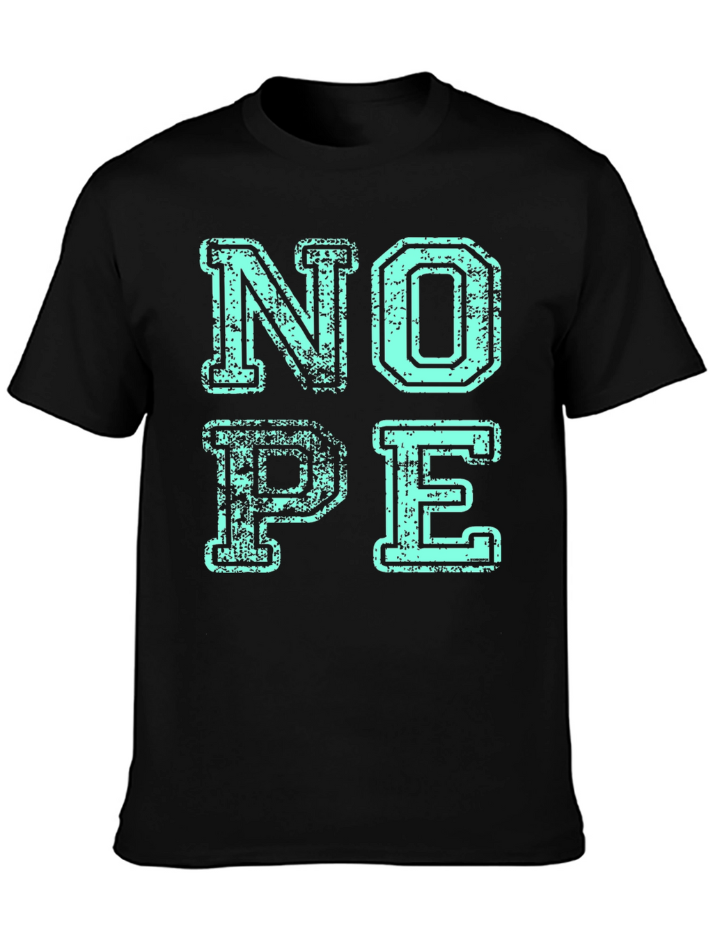 Nope Graphic Print Mens Black T-Shirt