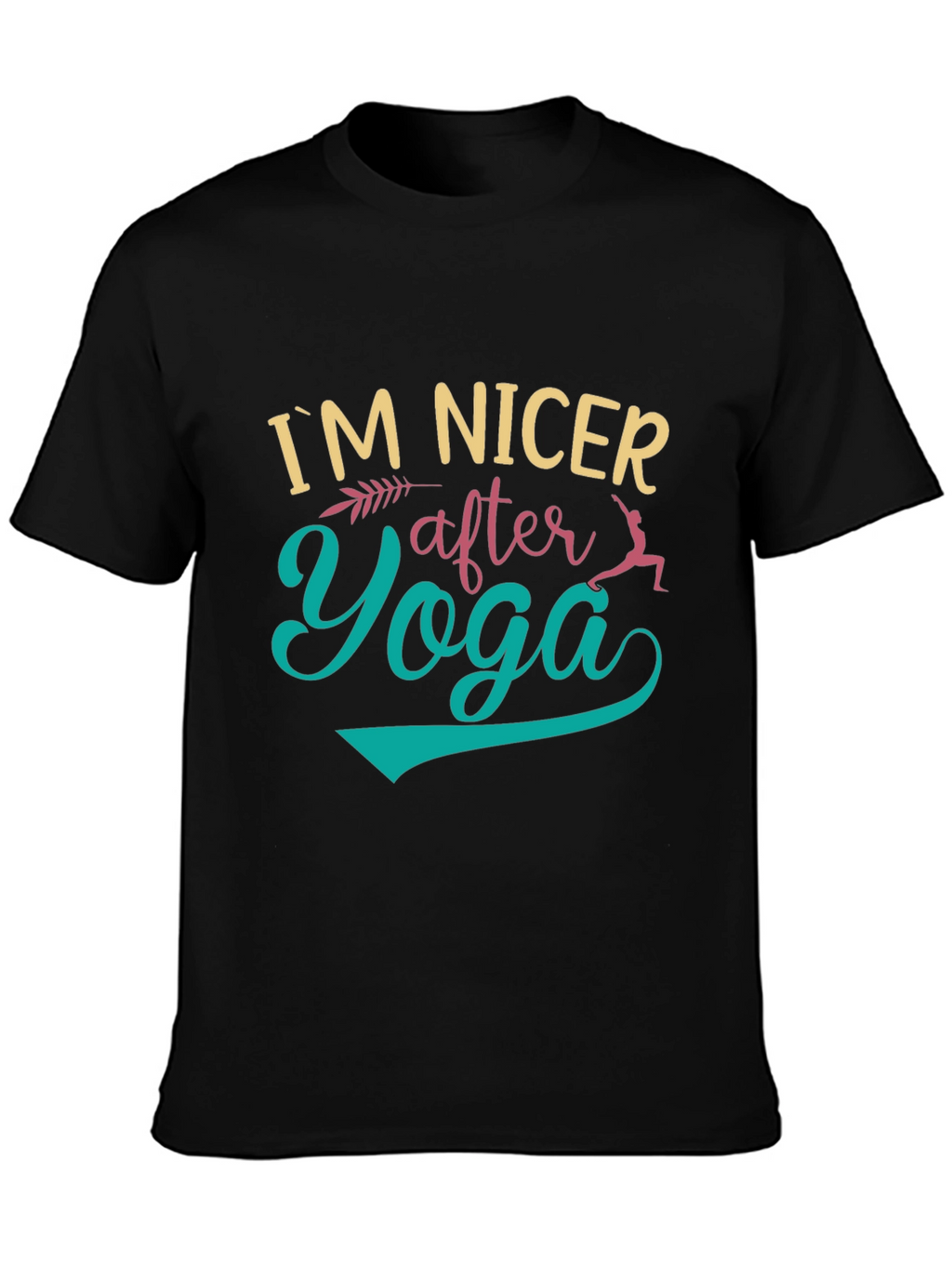 Im Nicer After Yoga Black Graphic T-Shirt