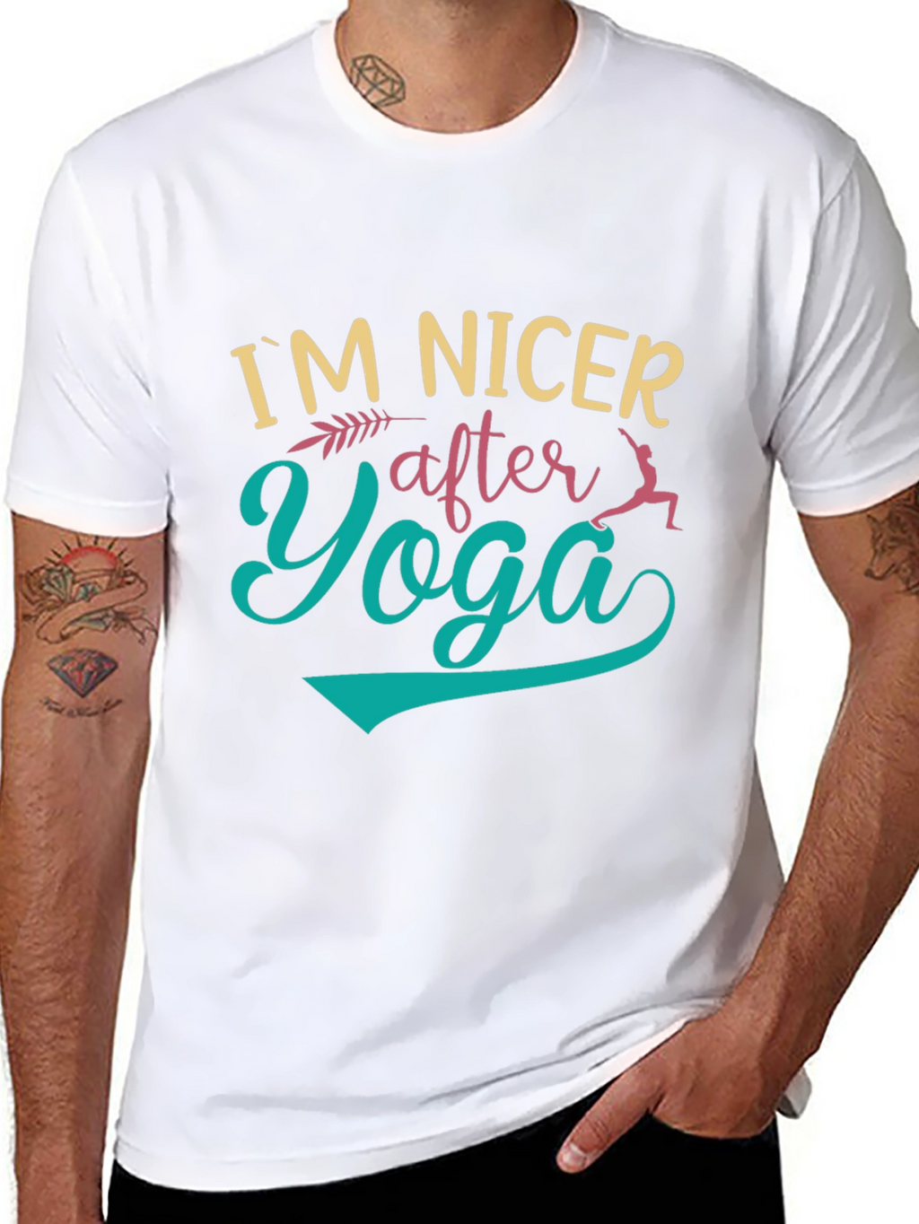 Im Nicer After Yoga Black Graphic T-Shirt