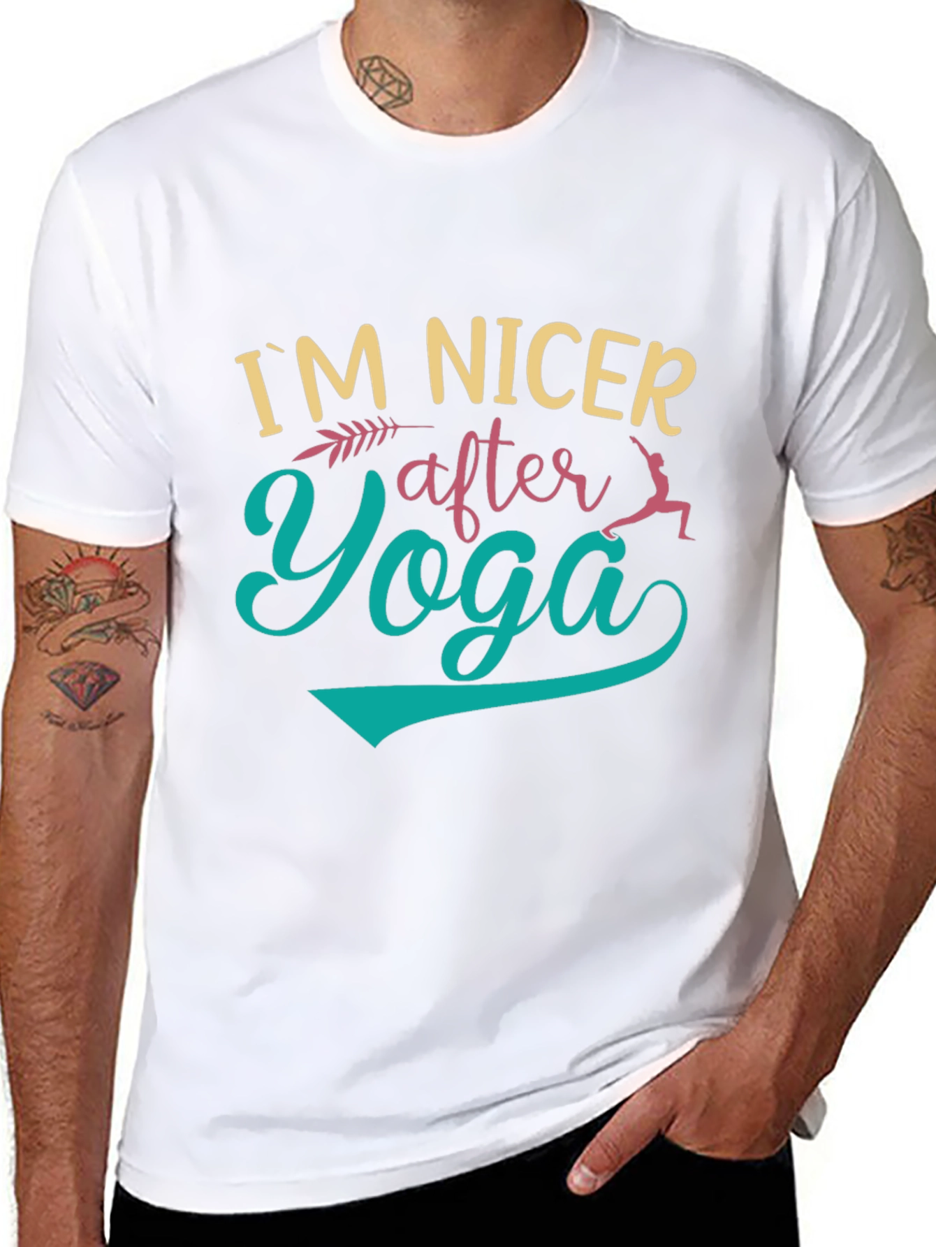 Im Nicer After Yoga Black Graphic T-Shirt