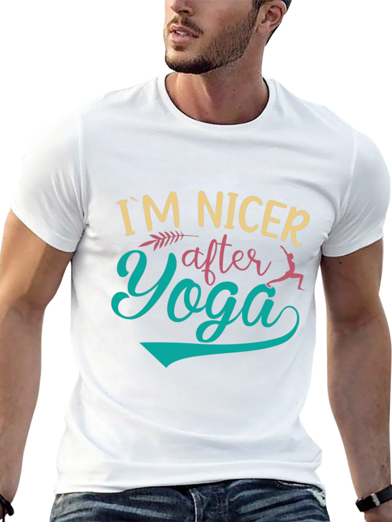 Im Nicer After Yoga Black Graphic T-Shirt