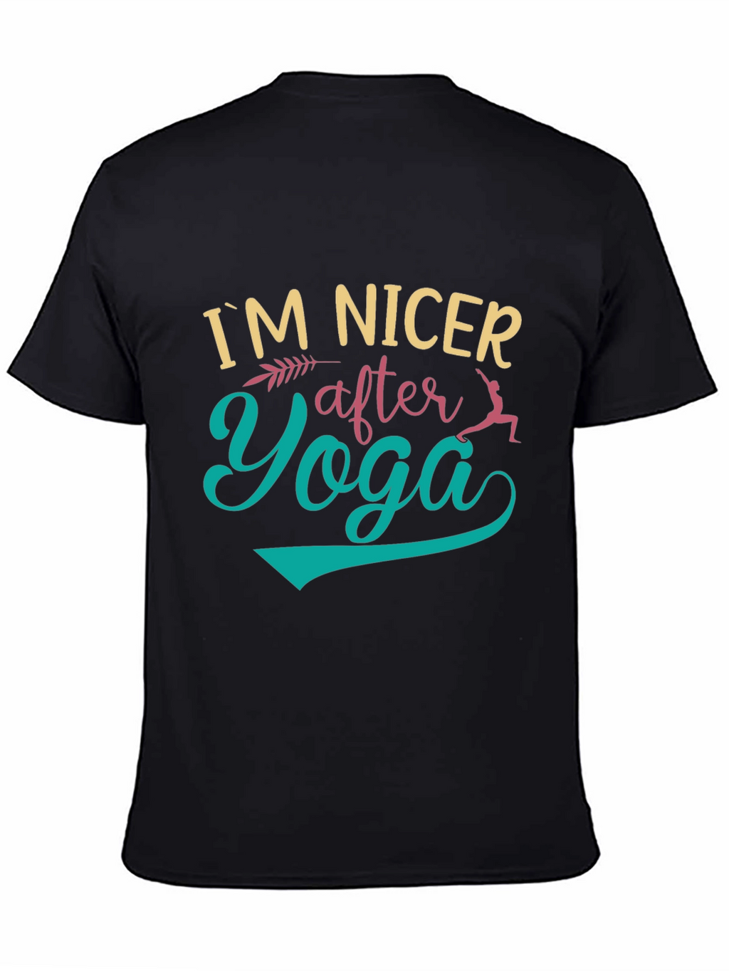 Im Nicer After Yoga Black Graphic T-Shirt