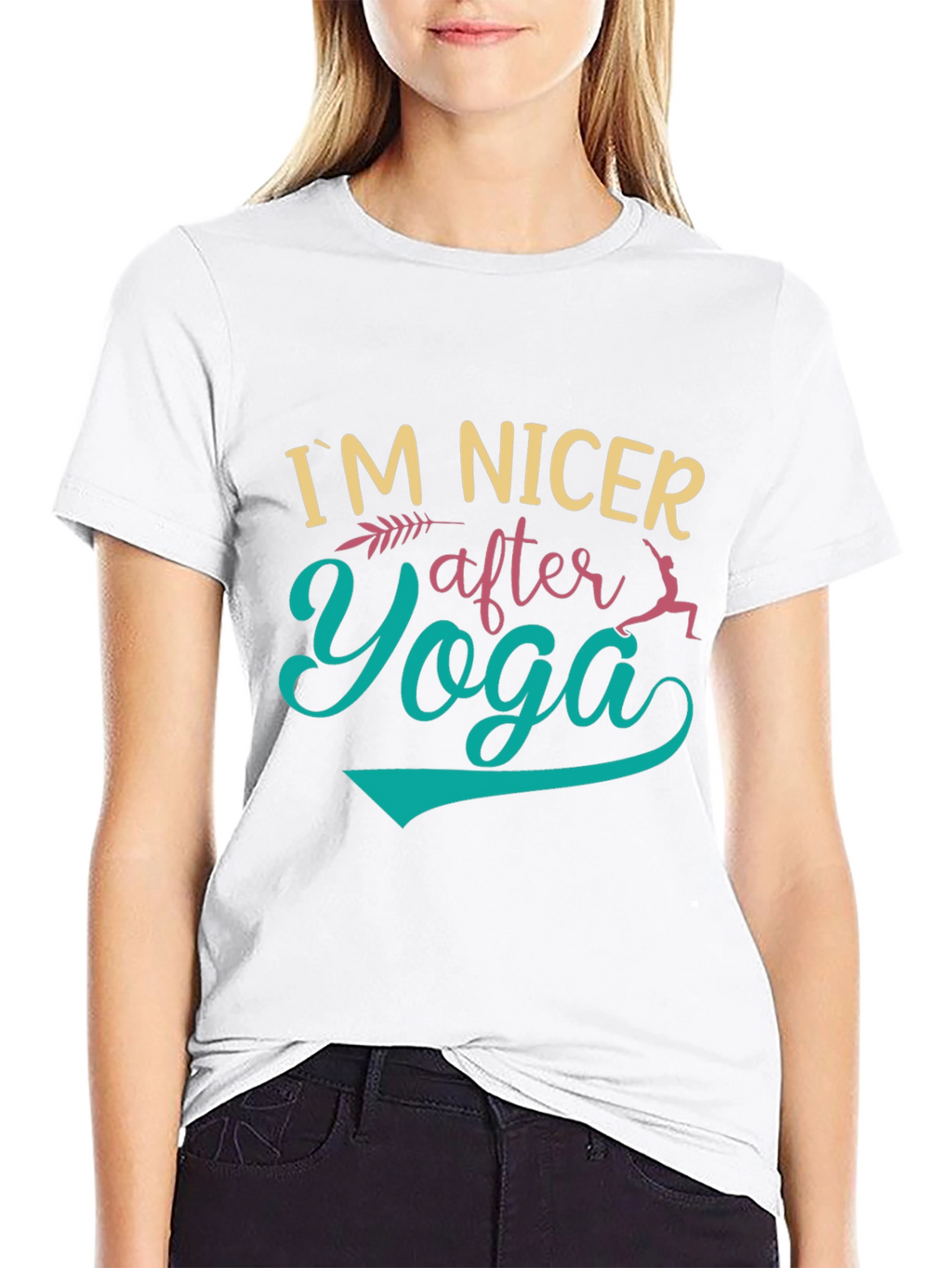 Im Nicer After Yoga Black Graphic T-Shirt