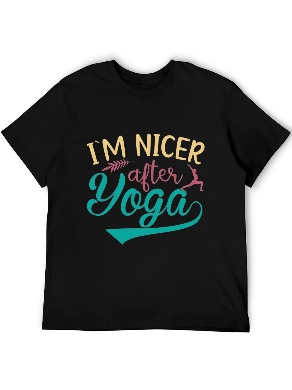 Im Nicer After Yoga Black Graphic T-Shirt