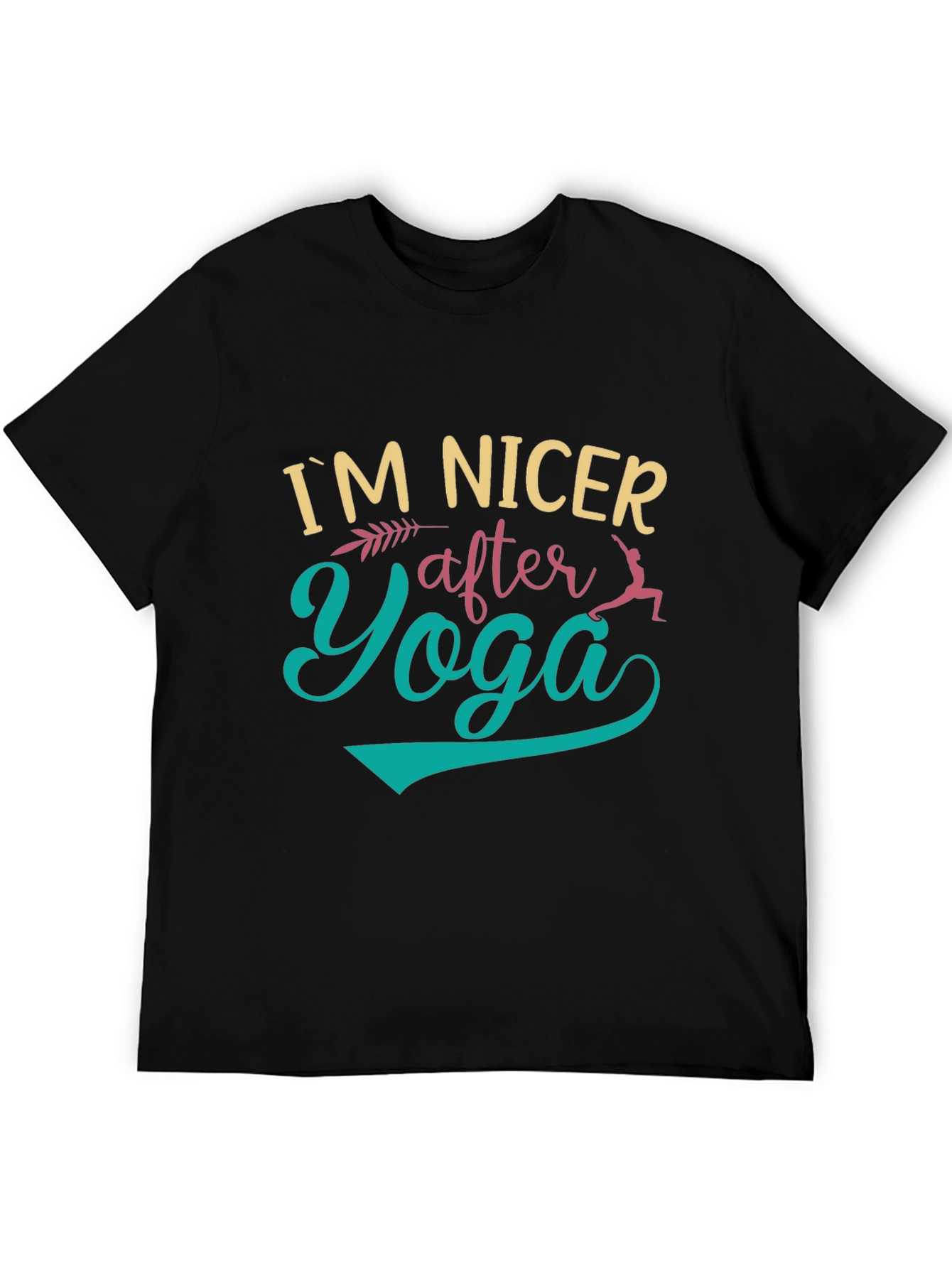 Im Nicer After Yoga Black Graphic T-Shirt
