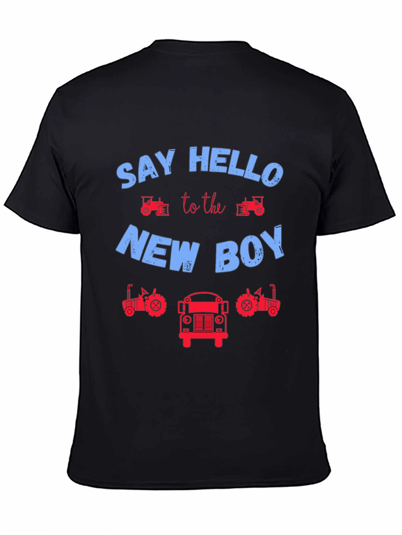 Say Hello to the New Boy Tractor & School Bus Tee