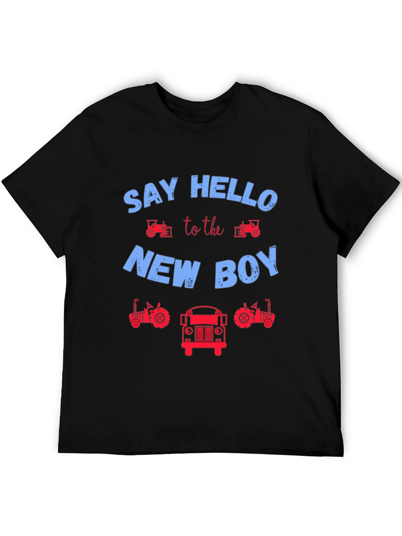 Say Hello to the New Boy Tractor & School Bus Tee