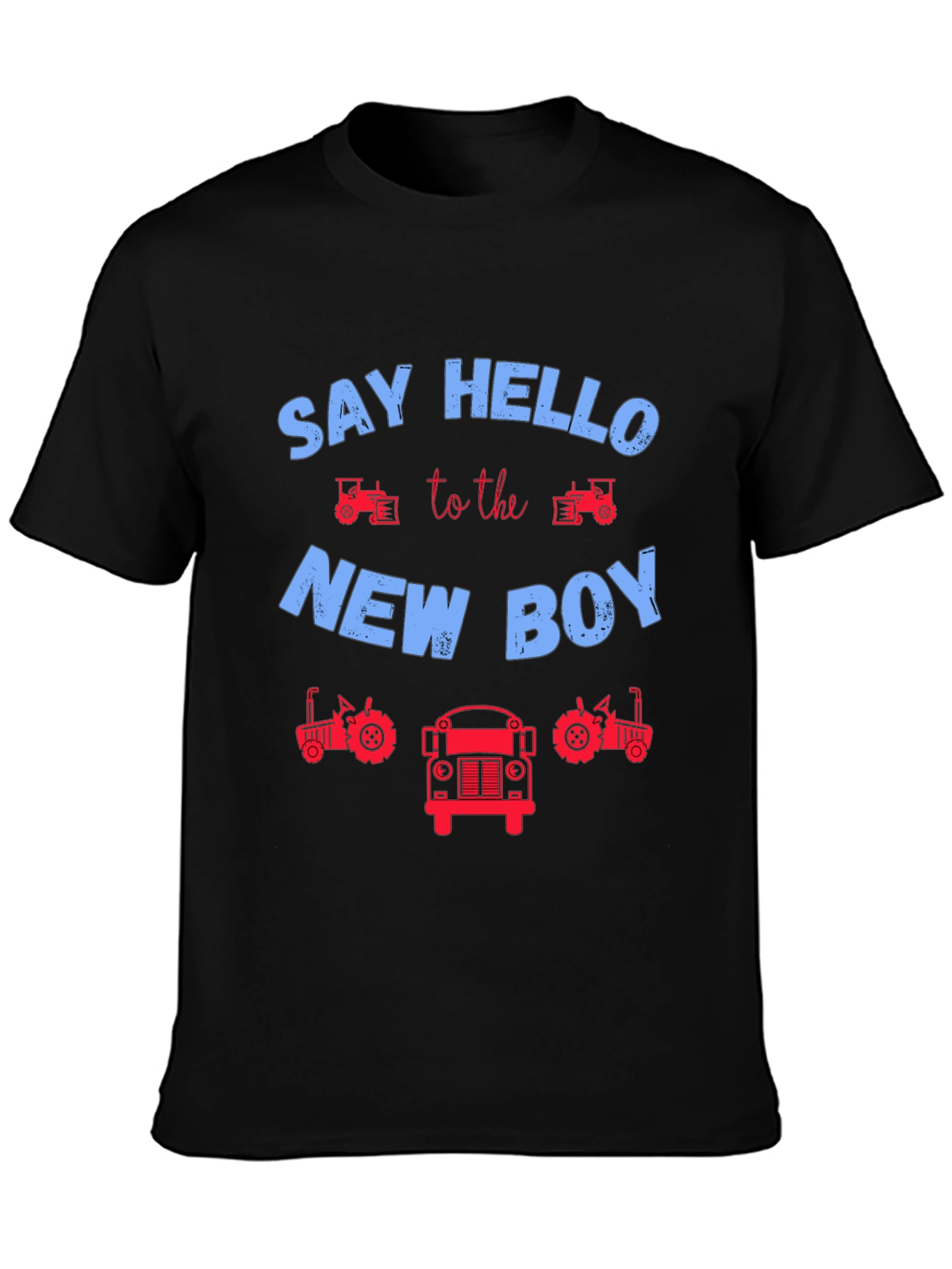 Say Hello to the New Boy Tractor & School Bus Tee