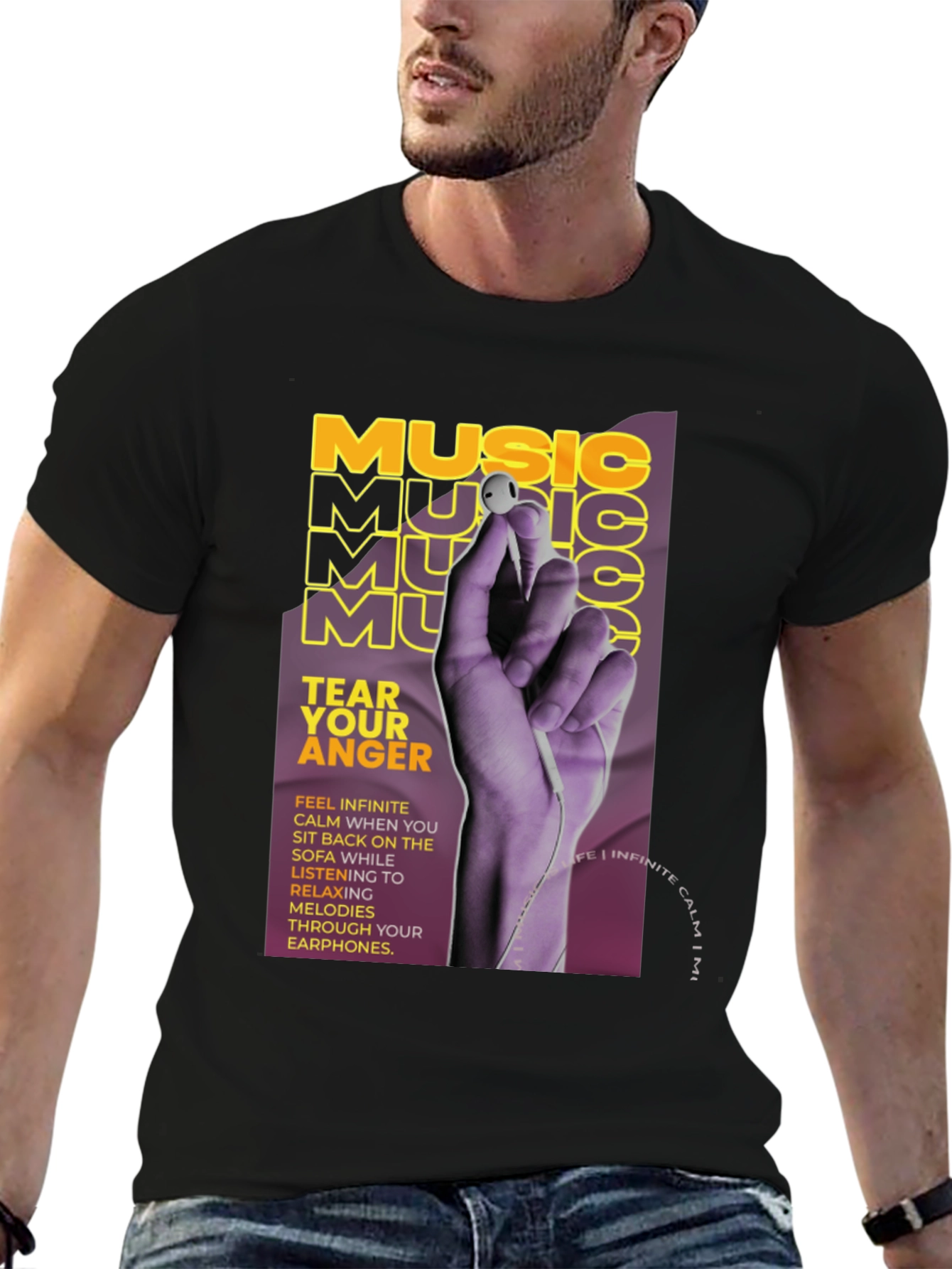 Music Tear Your Anger Graphic T-Shirt