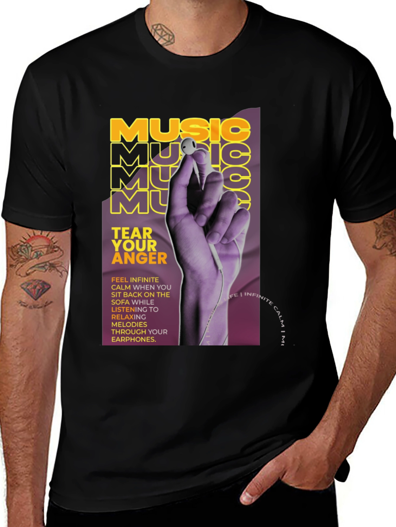 Music Tear Your Anger Graphic T-Shirt