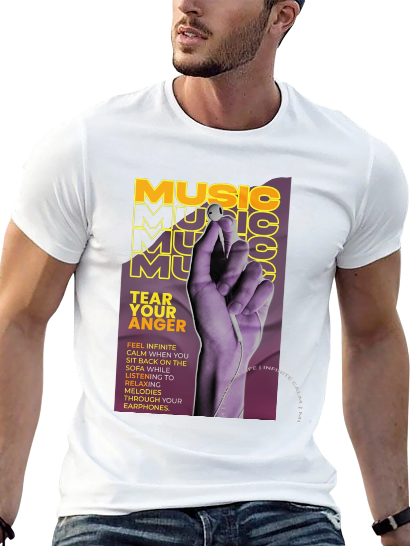 Music Tear Your Anger Graphic T-Shirt