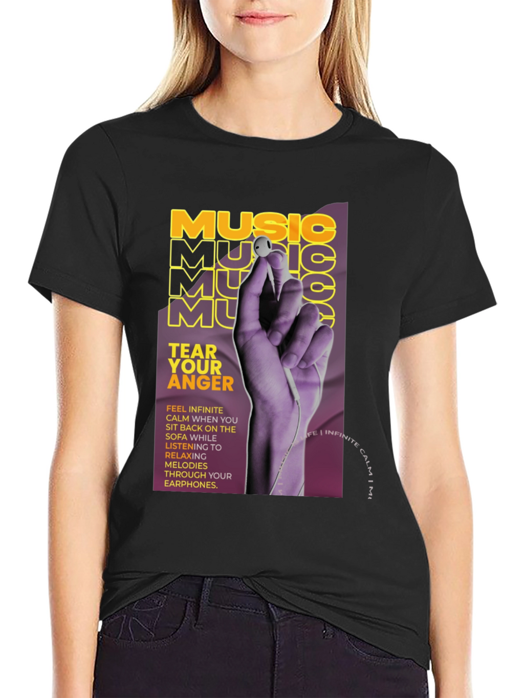 Music Tear Your Anger Graphic T-Shirt
