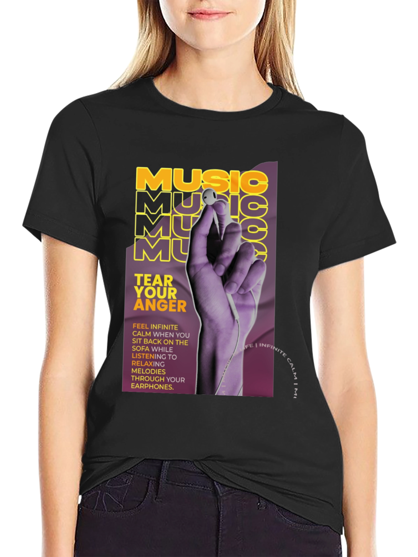 Music Tear Your Anger Graphic T-Shirt