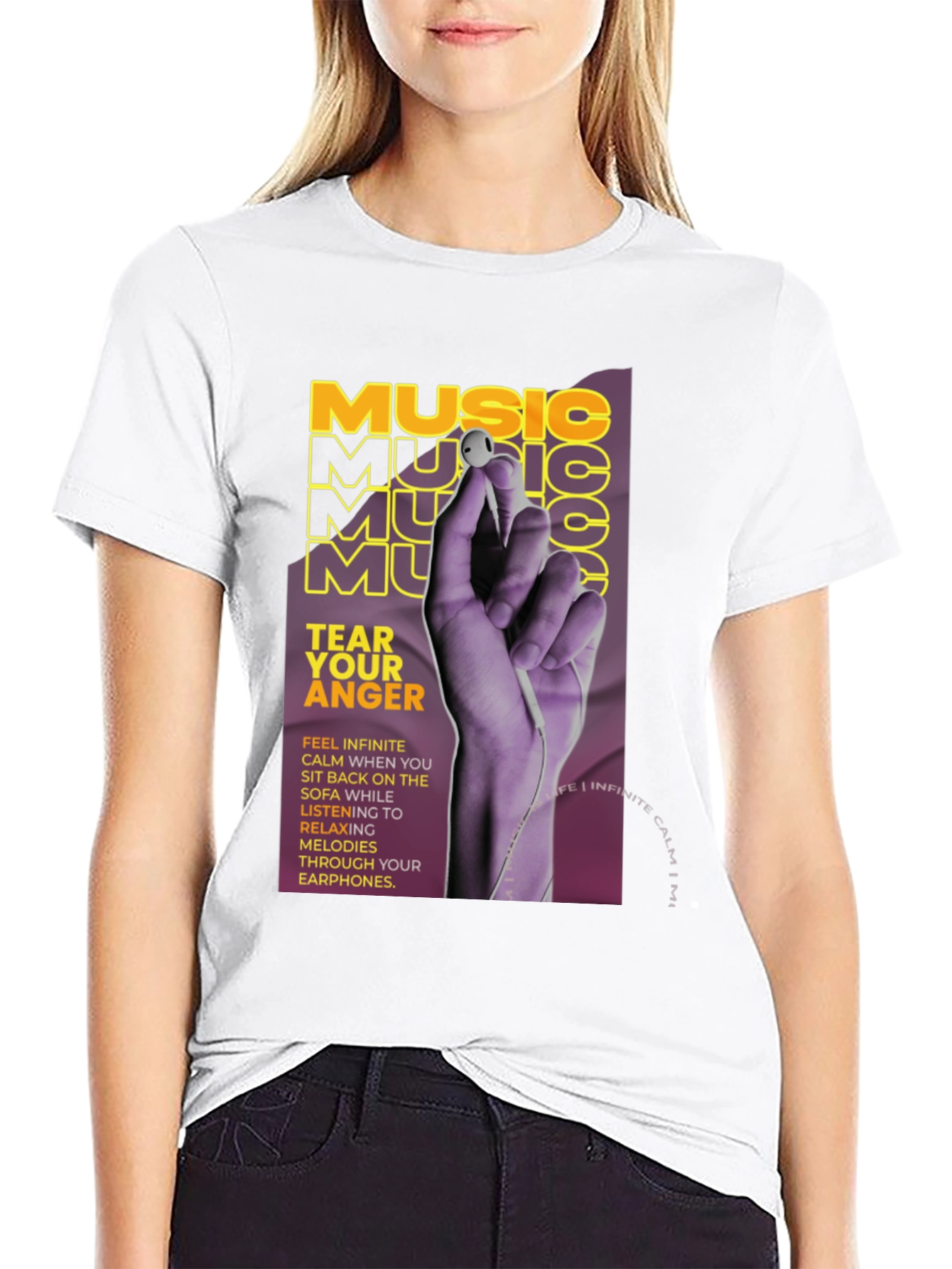 Music Tear Your Anger Graphic T-Shirt