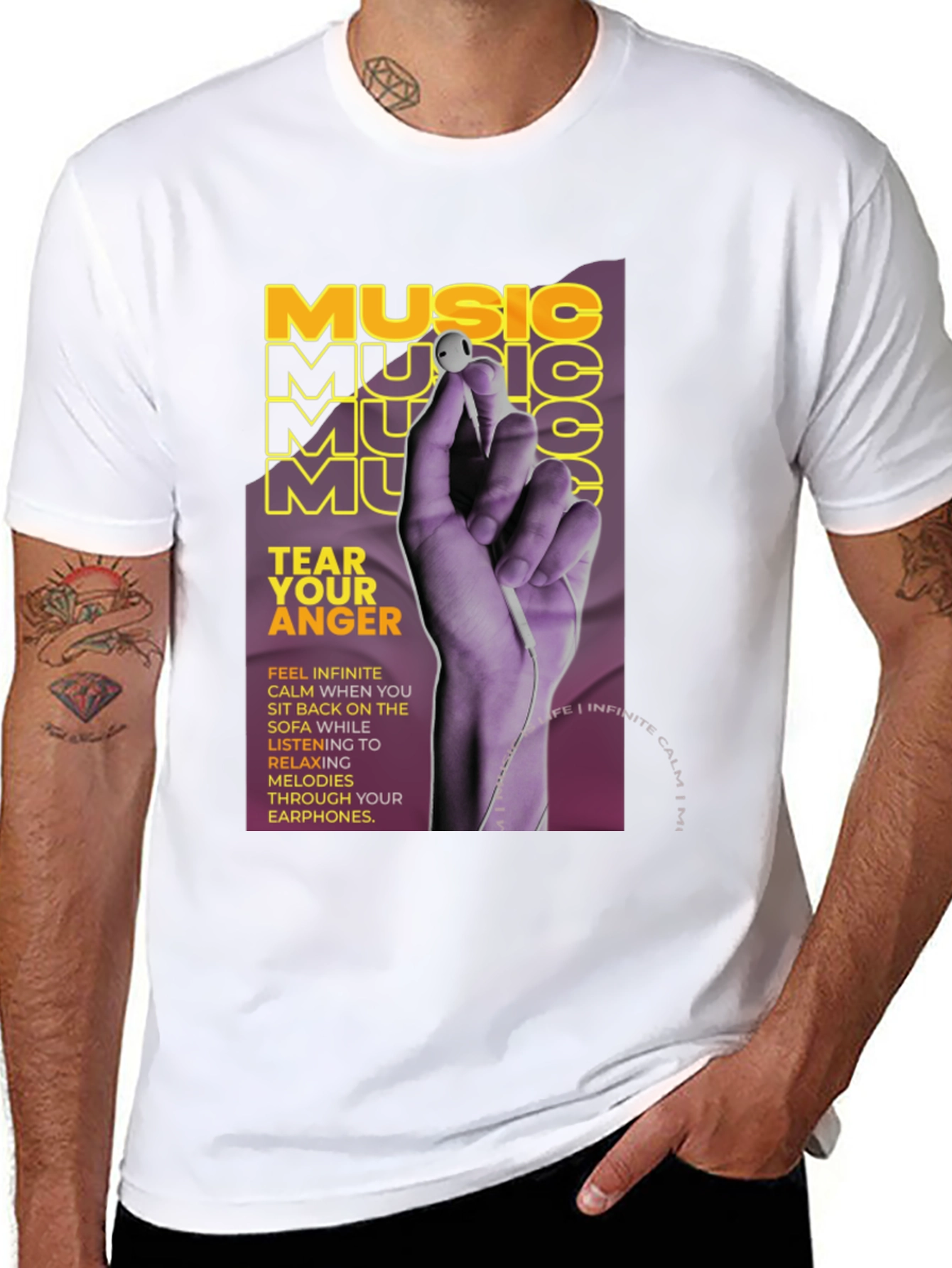 Music Tear Your Anger Graphic T-Shirt