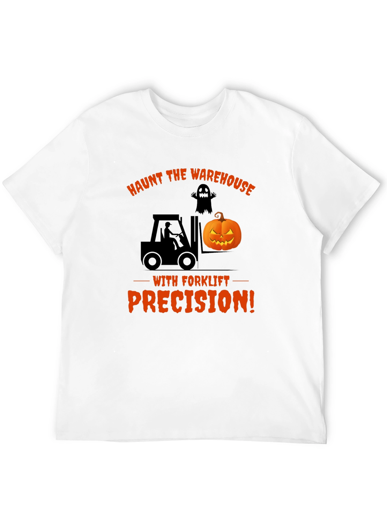 Haunt the Warehouse Forklift Halloween T-Shirt