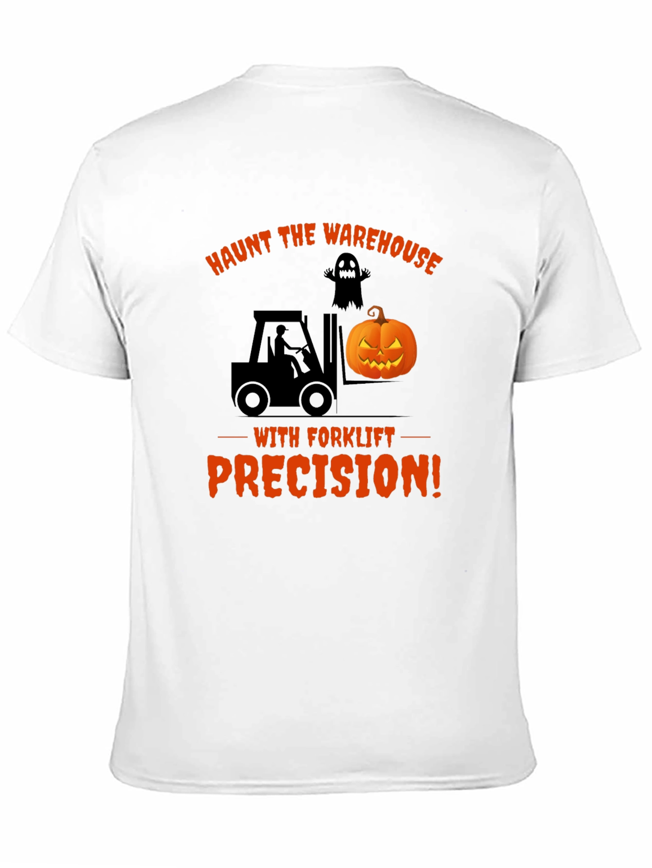 Haunt the Warehouse Forklift Halloween T-Shirt