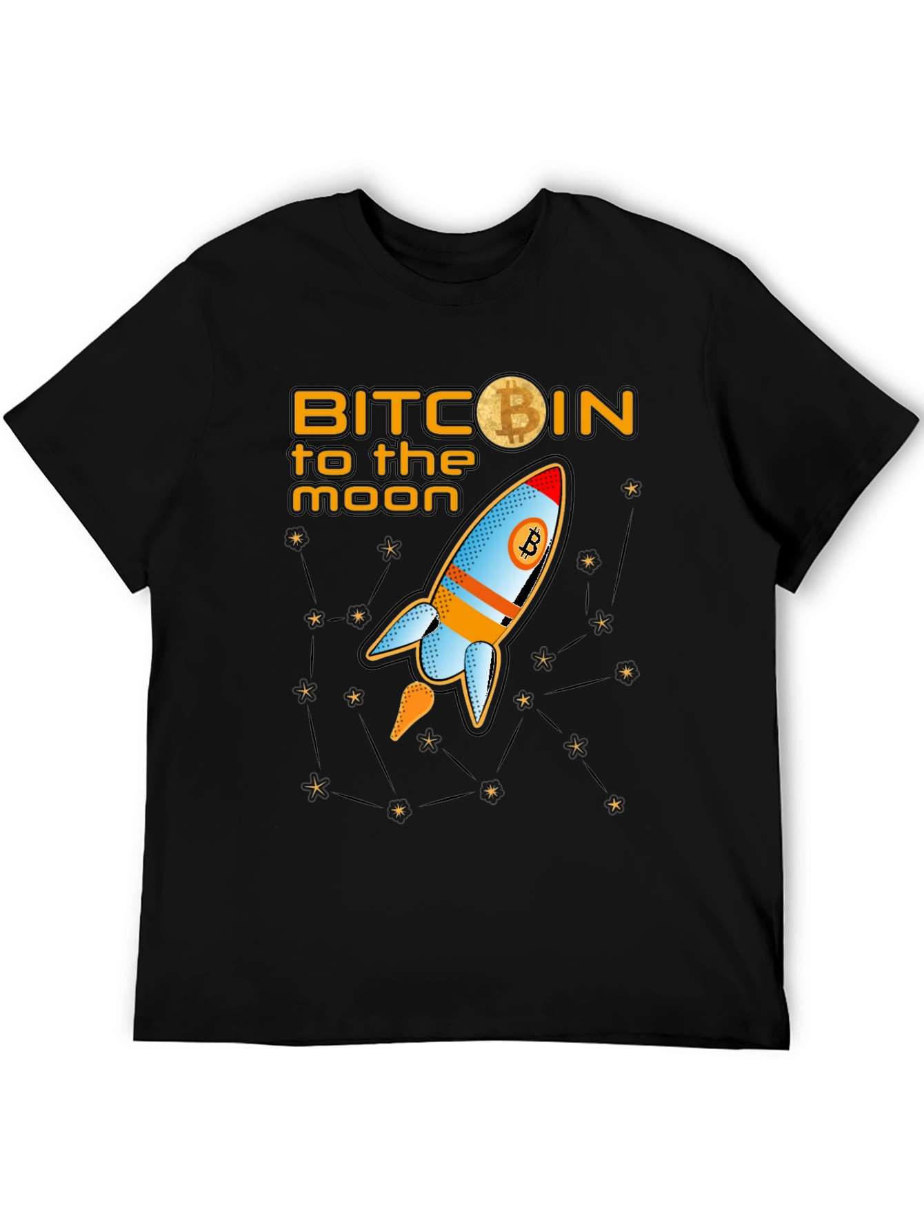 Bitcoin to the Moon Graphic Tee - Crypto Rocket T-Shirt