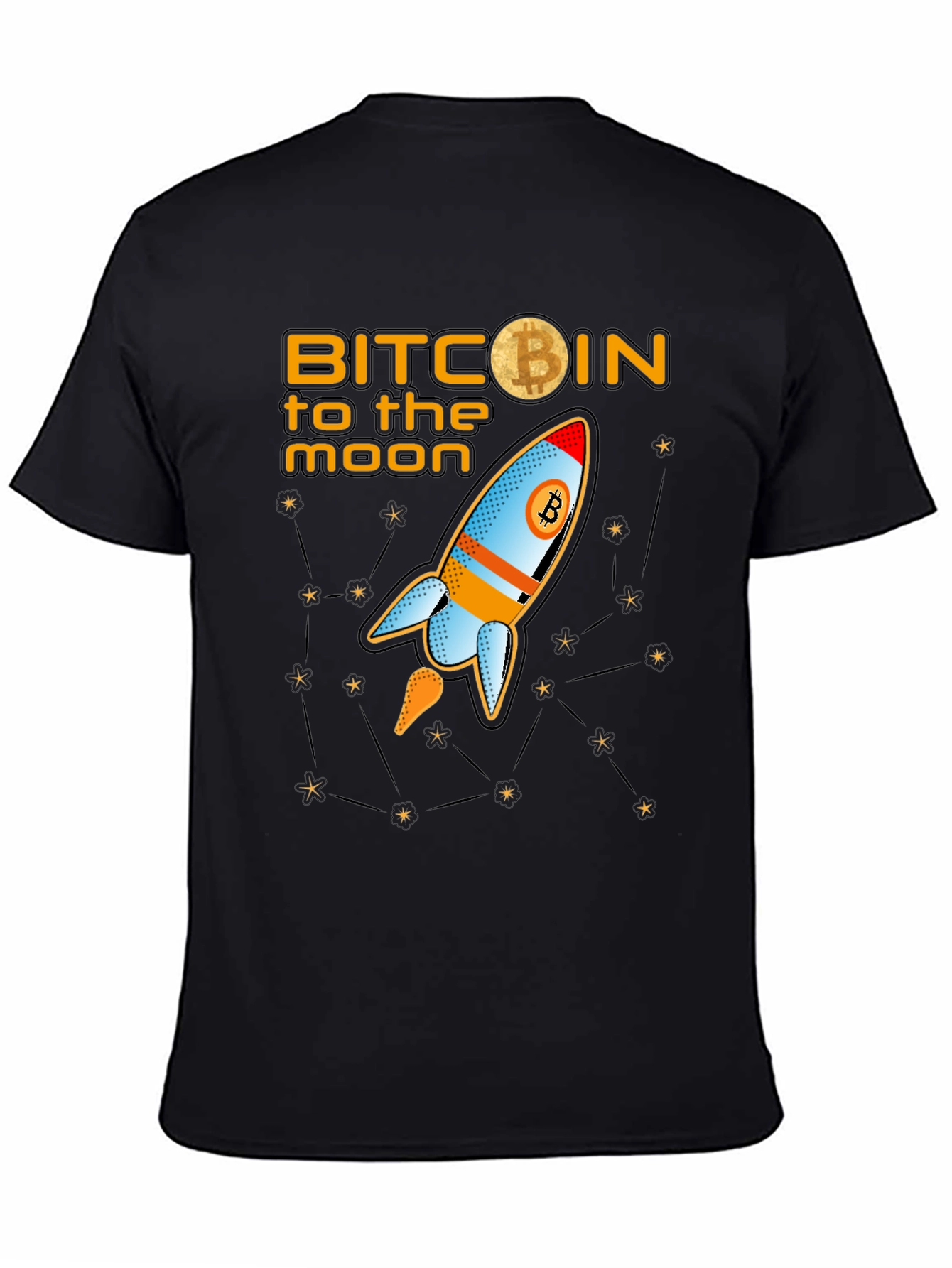 Bitcoin to the Moon Graphic Tee - Crypto Rocket T-Shirt