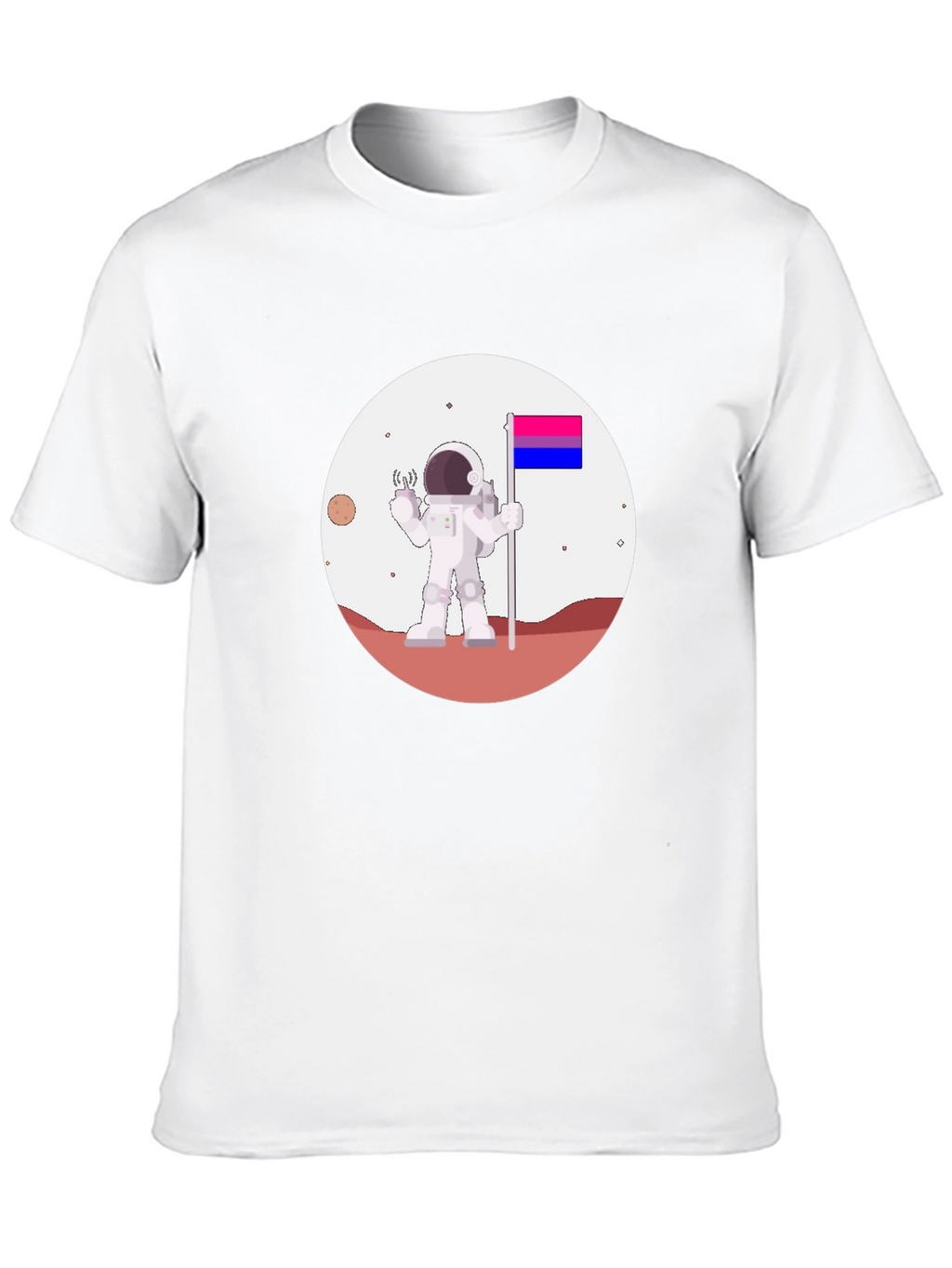 Bisexual Pride Astronaut Black T-Shirt
