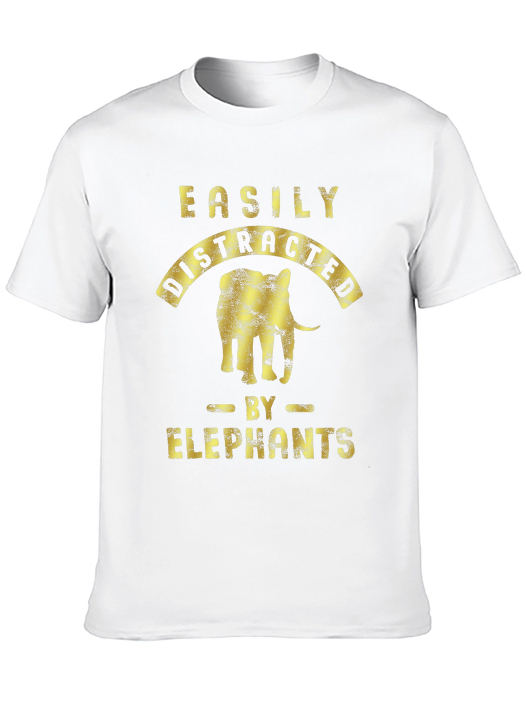 Easily Distracted By Elephants Black T-Shirt