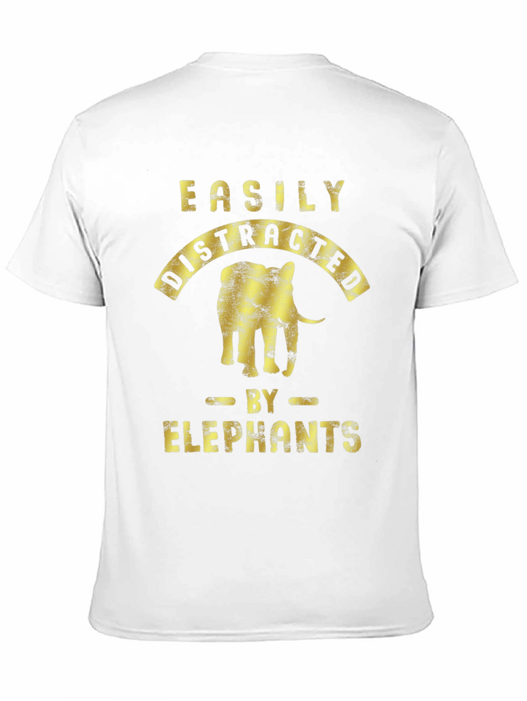 Easily Distracted By Elephants Black T-Shirt