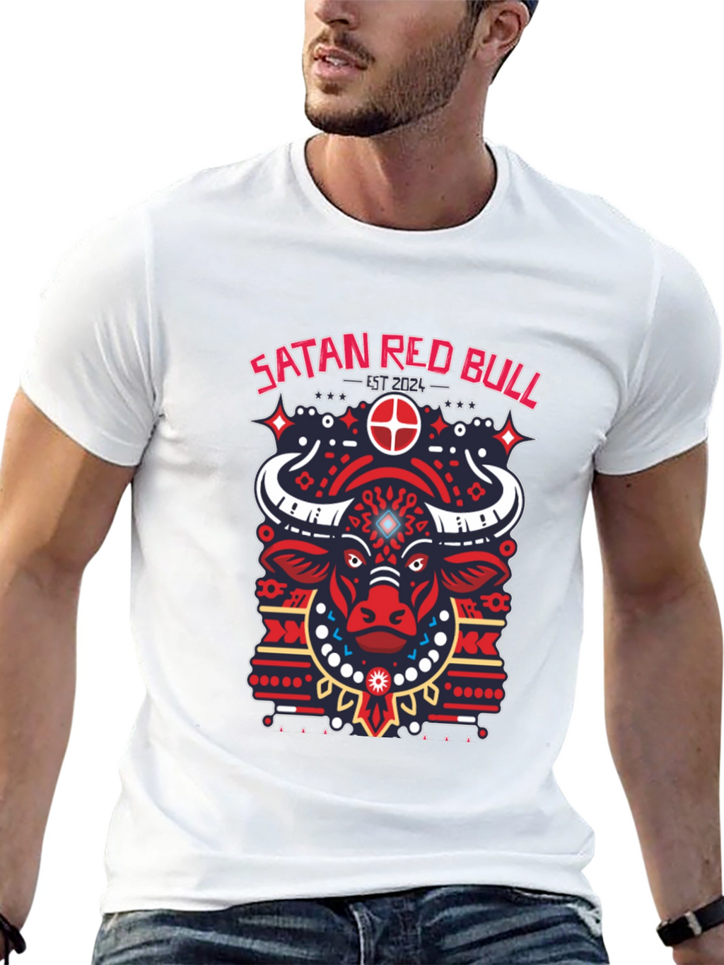 Satan Red Bull Graphic T-Shirt - Est. 2024
