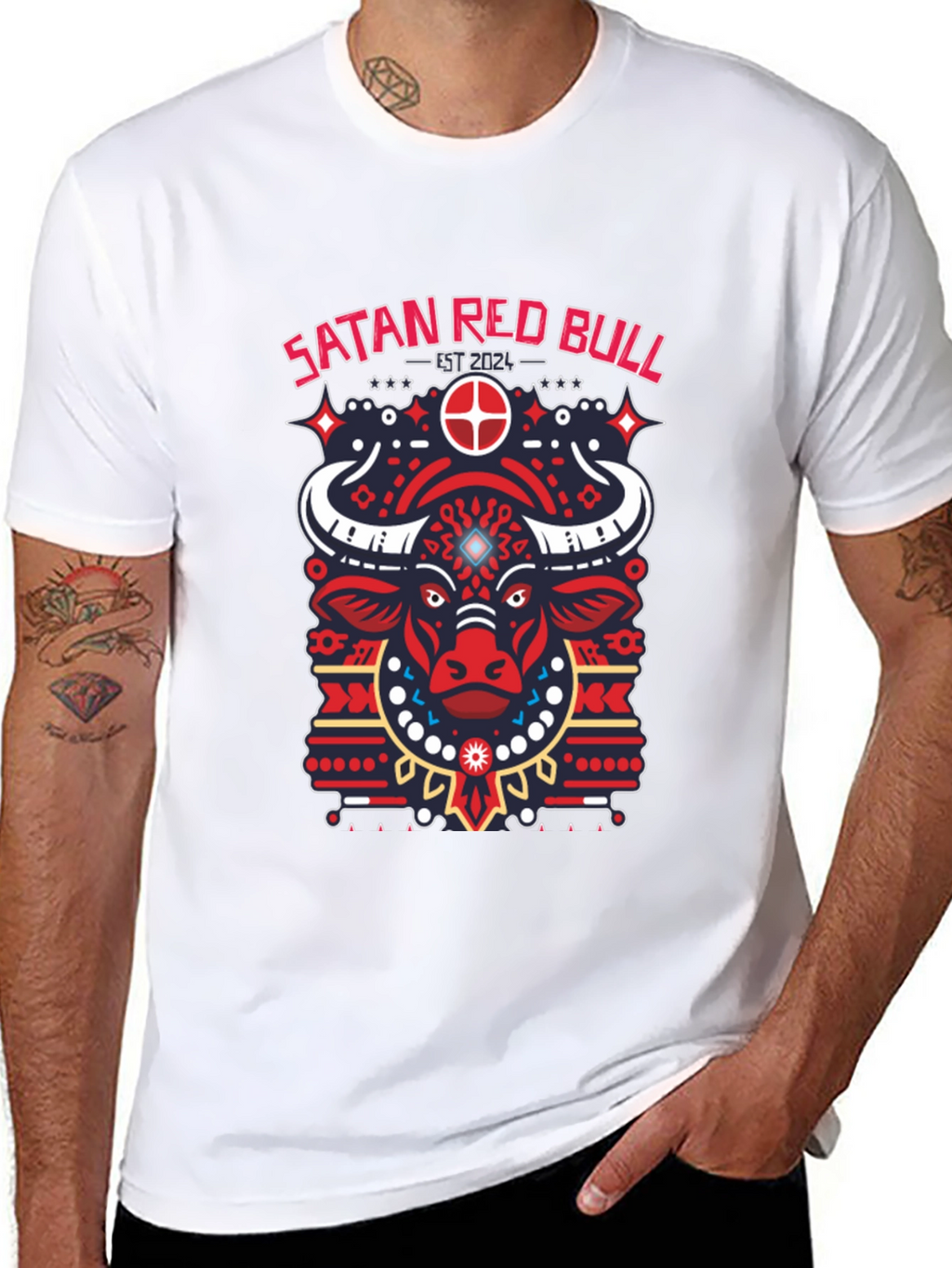 Satan Red Bull Graphic T-Shirt - Est. 2024