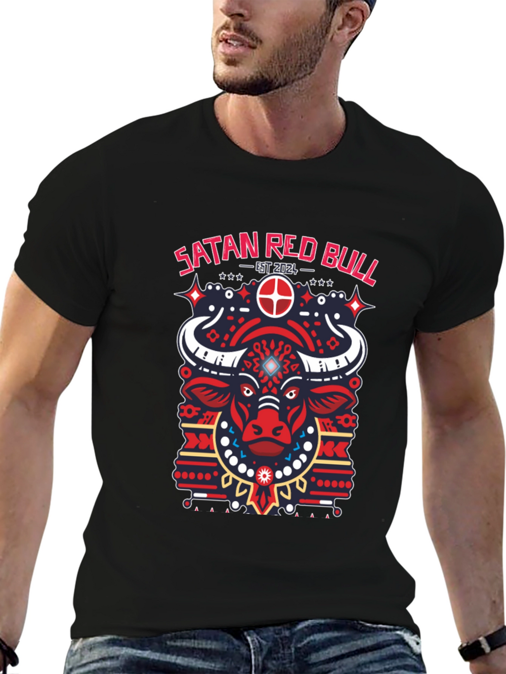 Satan Red Bull Graphic T-Shirt - Est. 2024