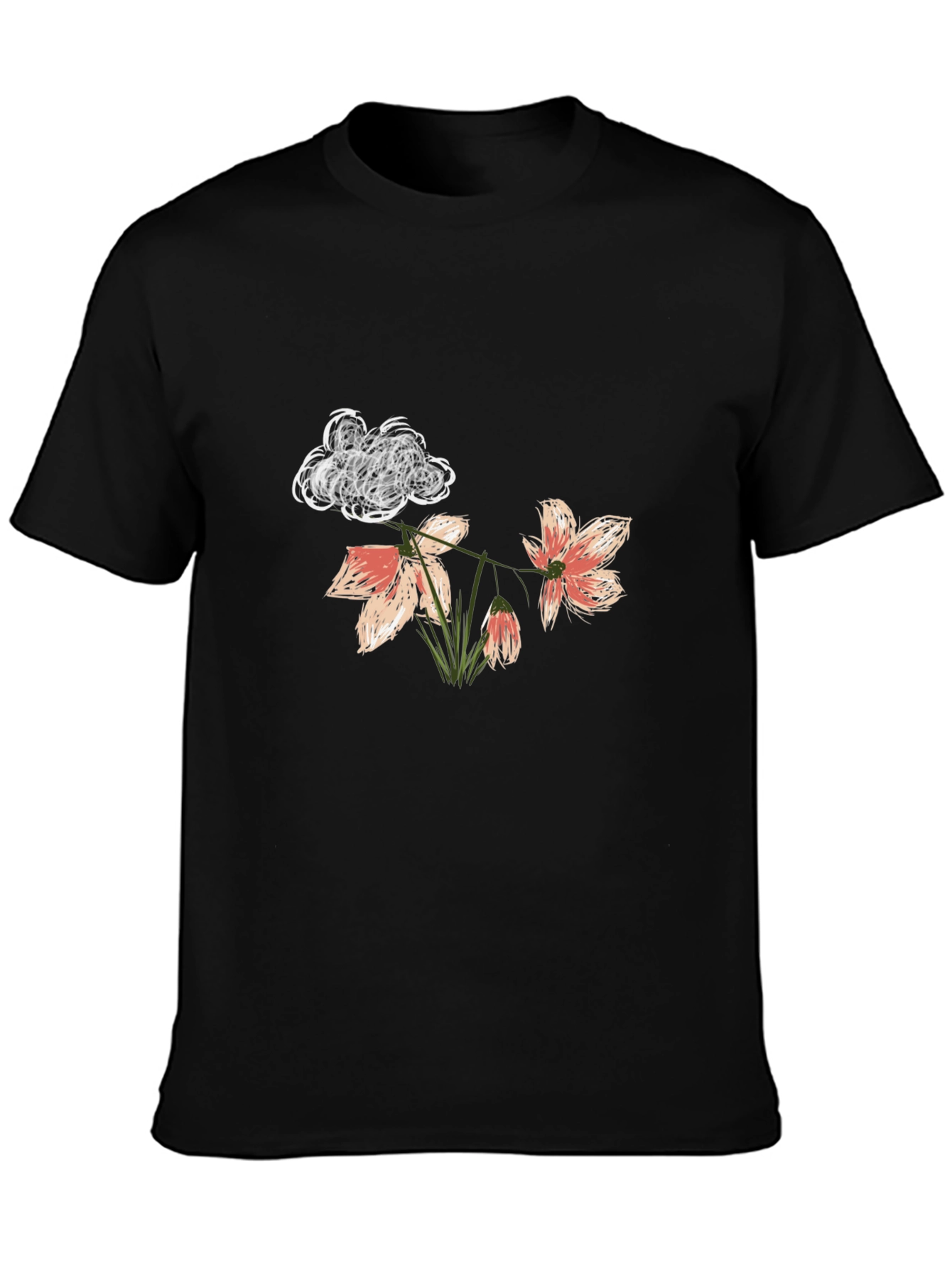Floral Cloud T-Shirt - Unique Graphic Tee