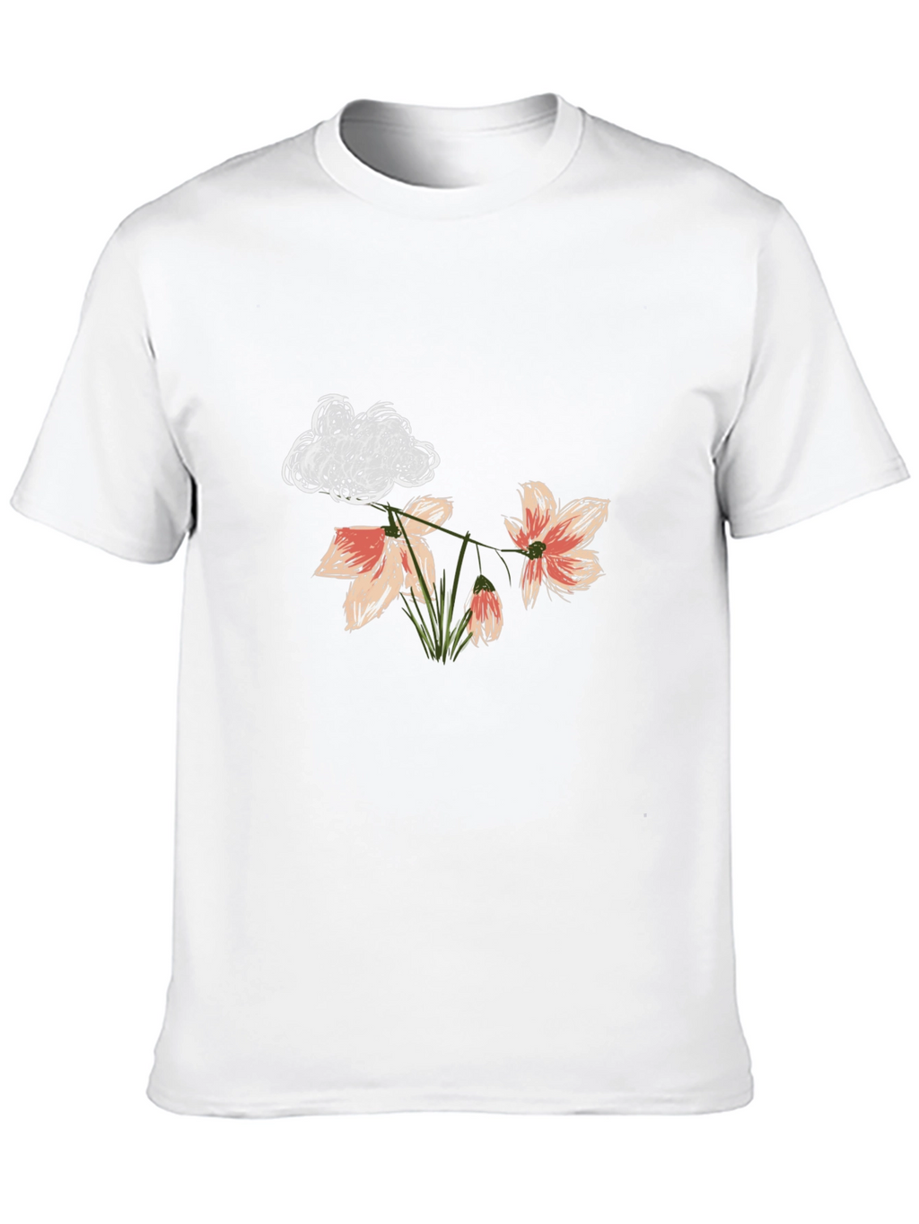 Floral Cloud T-Shirt - Unique Graphic Tee
