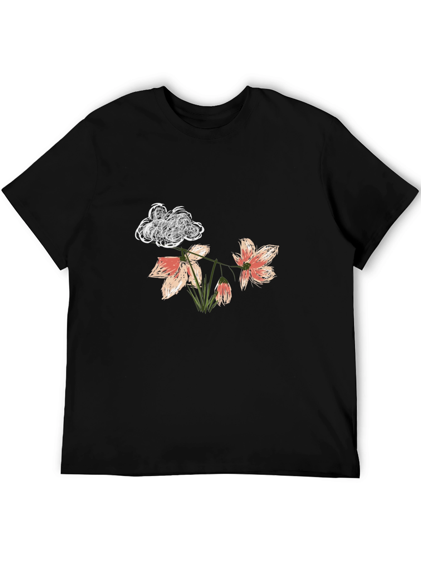 Floral Cloud T-Shirt - Unique Graphic Tee