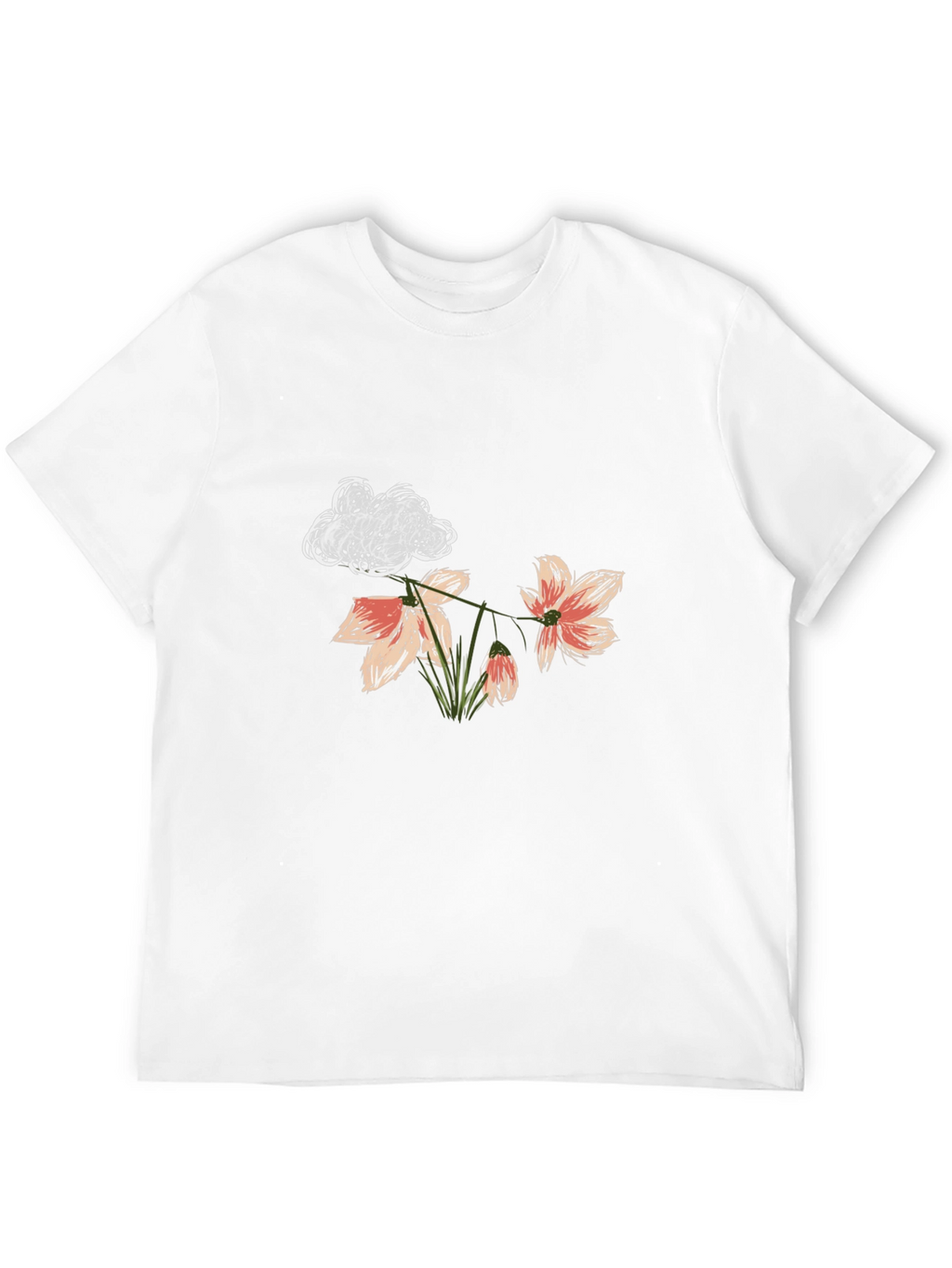 Floral Cloud T-Shirt - Unique Graphic Tee