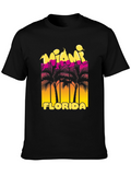 Miami Florida Palm Tree Graphic Print T-Shirt