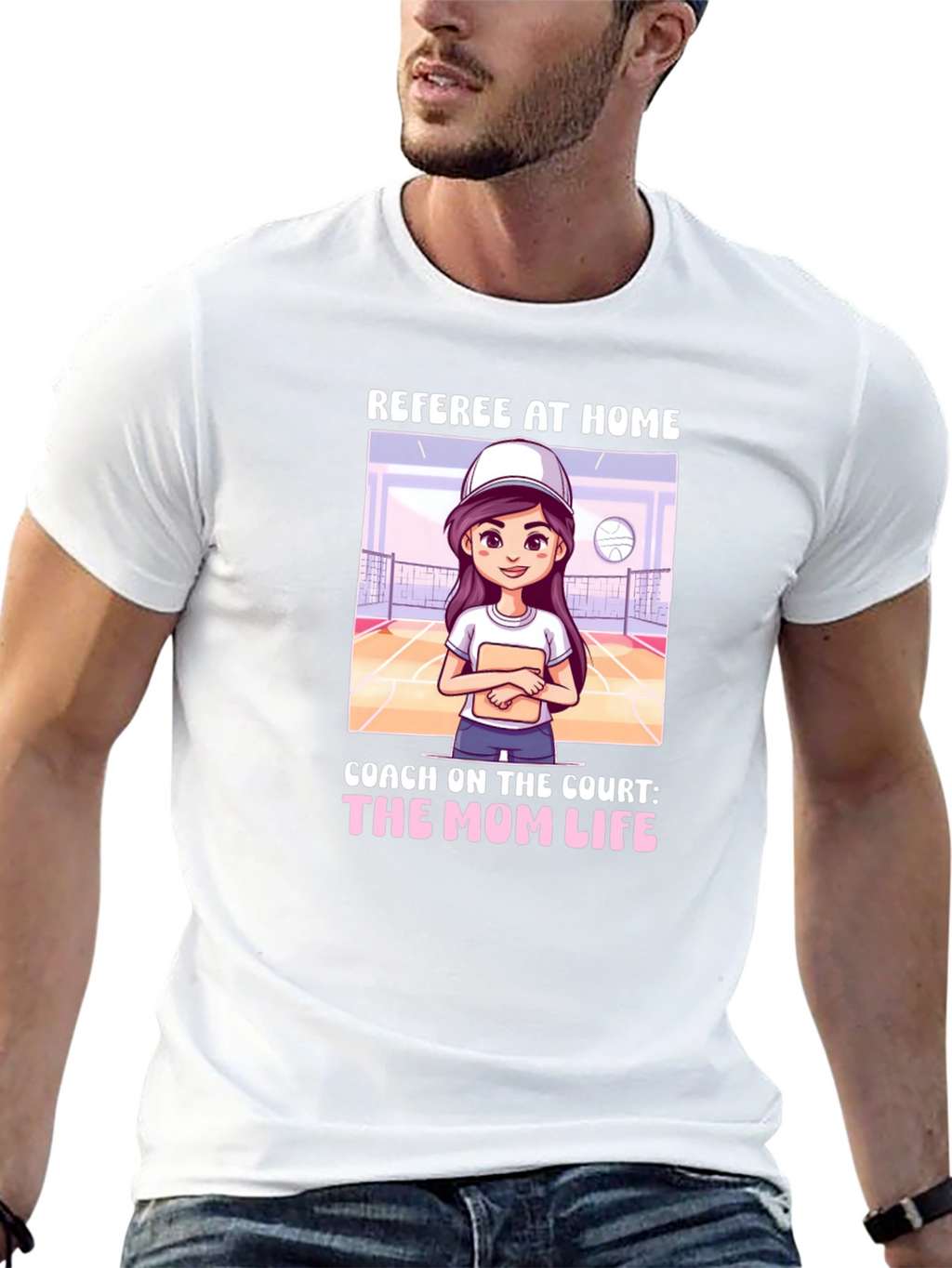 Referee At Home T-Shirt: Mom Life Coach Tee