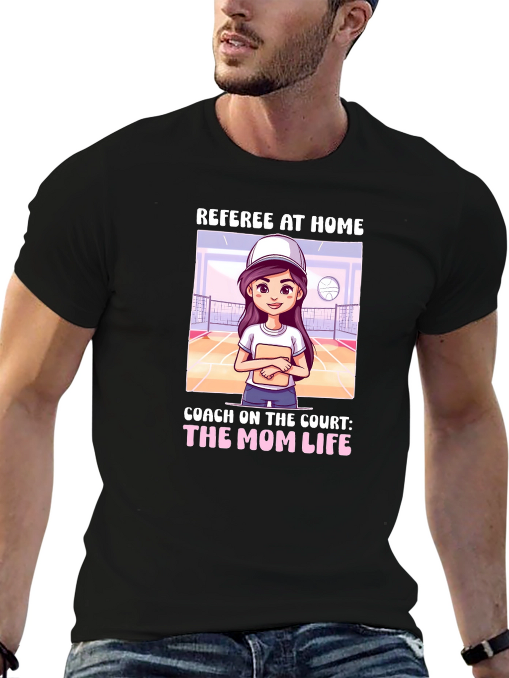 Referee At Home T-Shirt: Mom Life Coach Tee