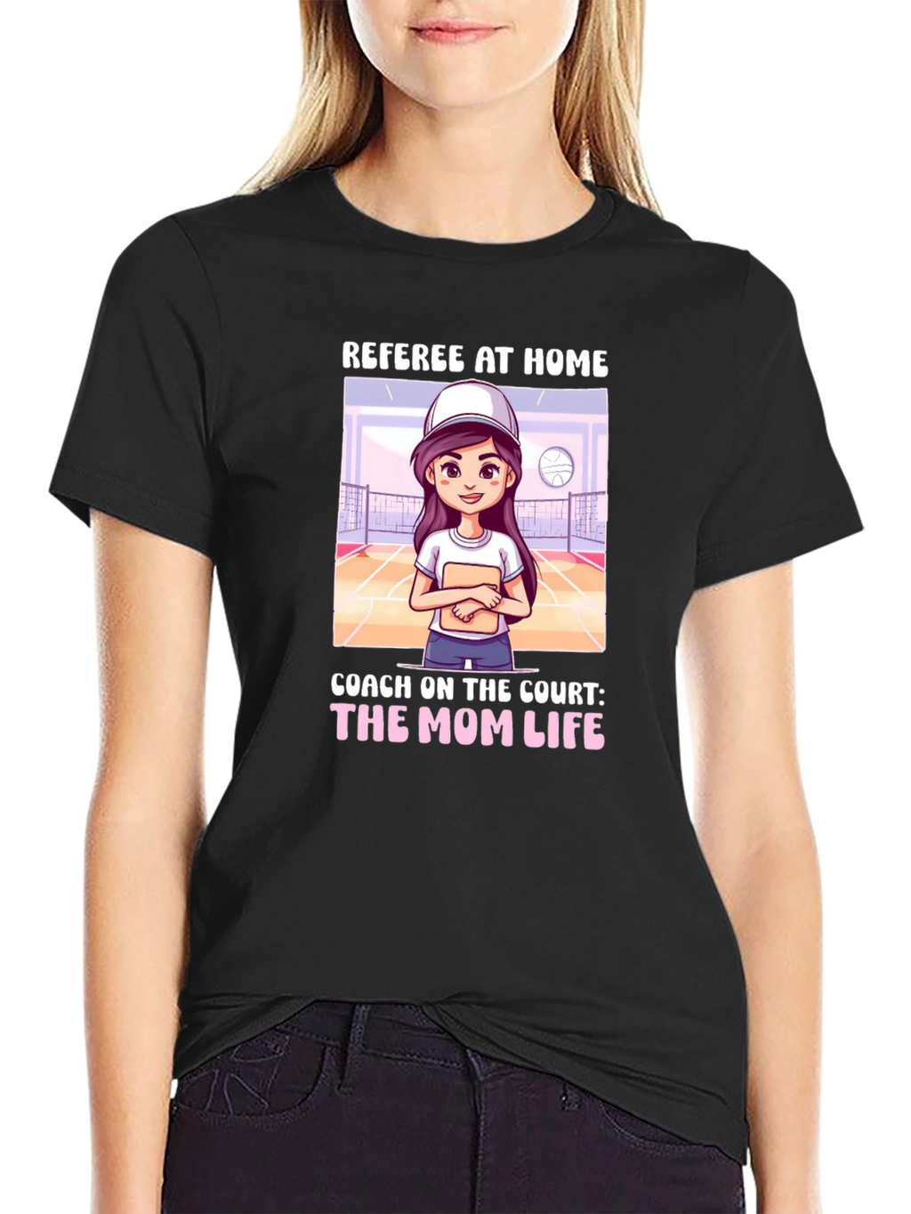 Referee At Home T-Shirt: Mom Life Coach Tee