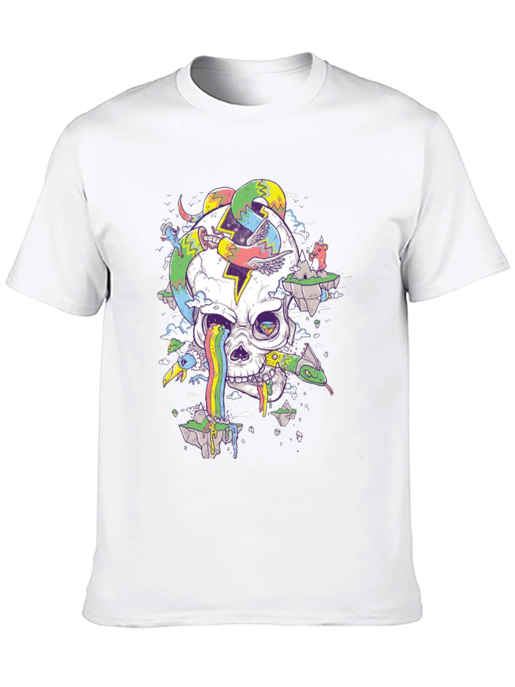Psychedelic Skull T-Shirt: Mind-Bending Graphic Tee