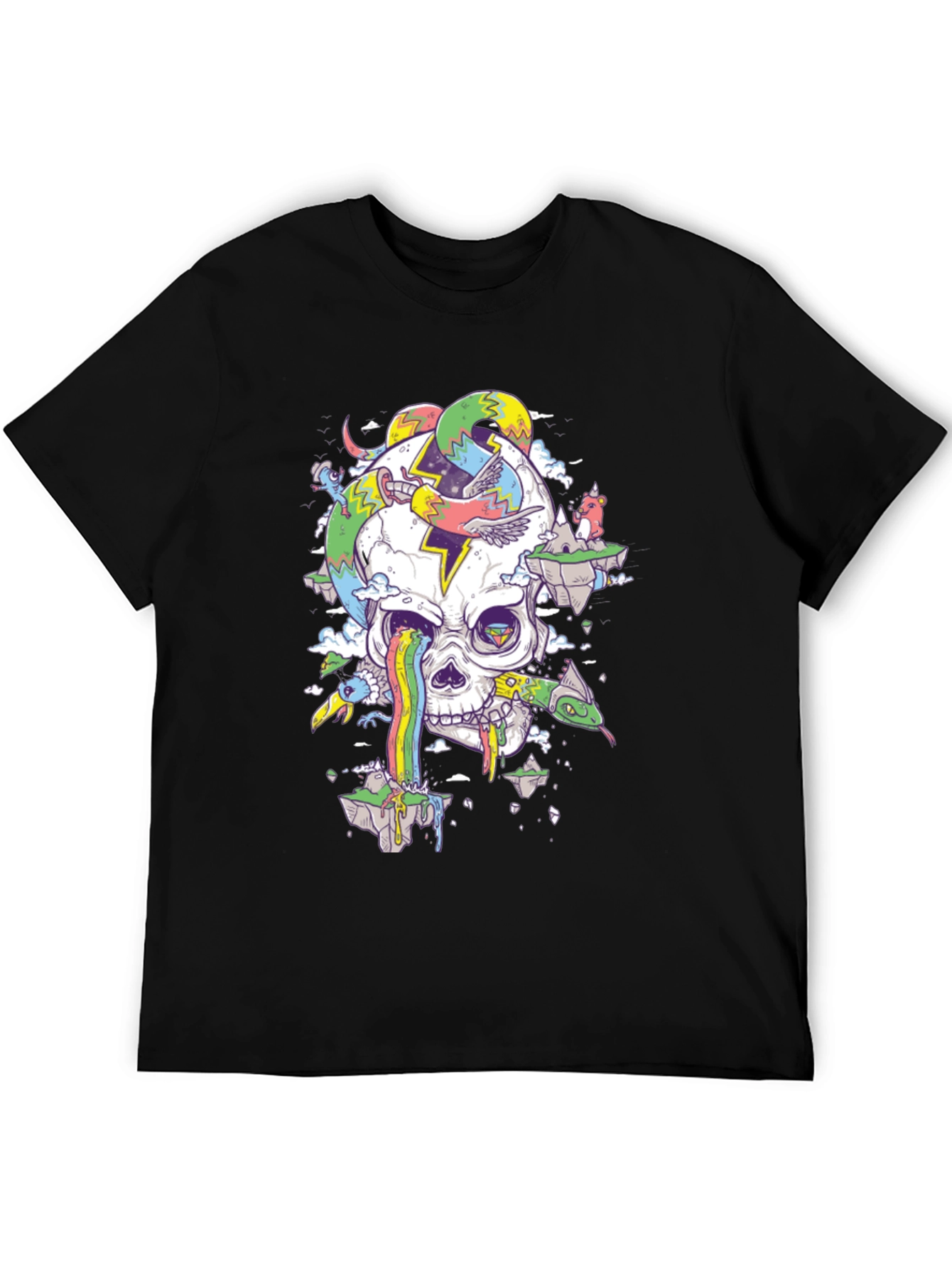 Psychedelic Skull T-Shirt: Mind-Bending Graphic Tee