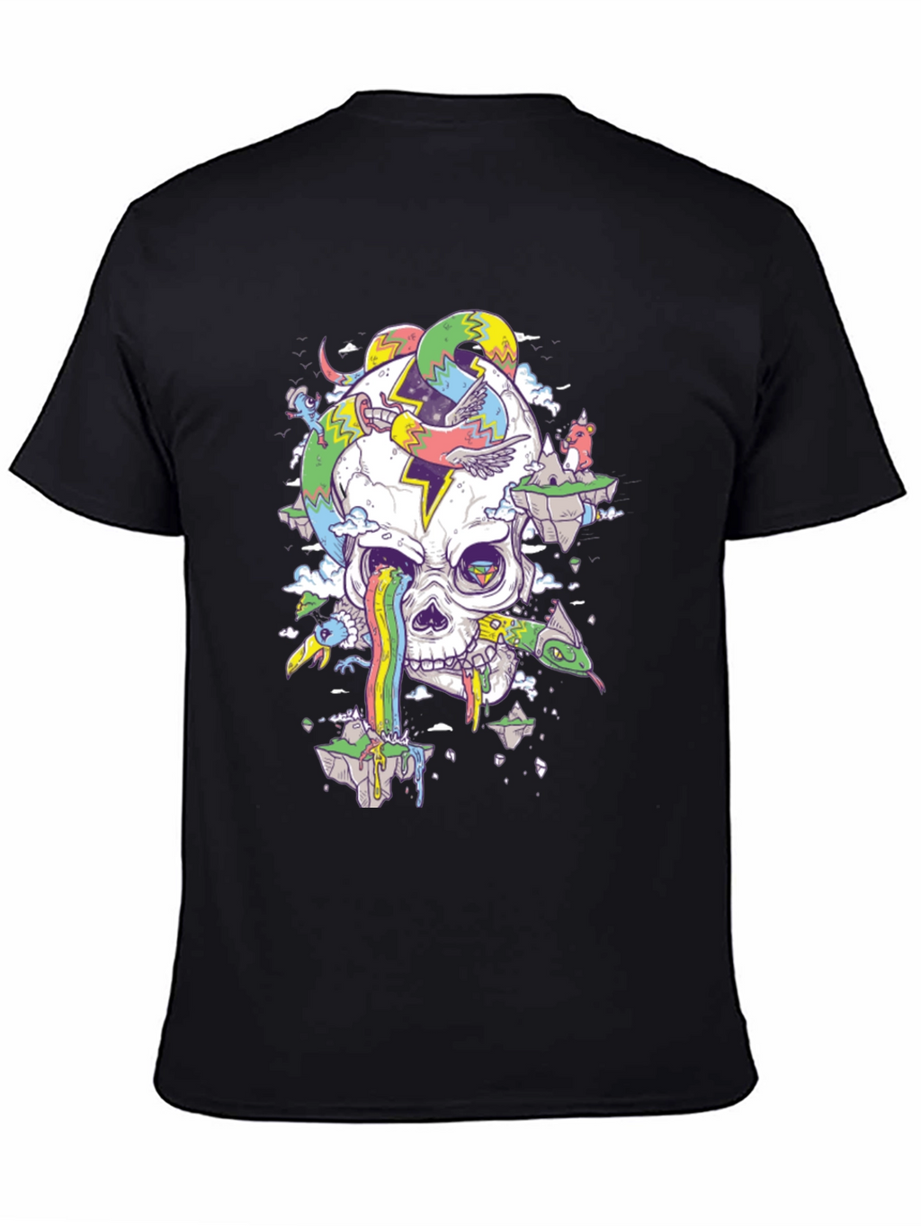 Psychedelic Skull T-Shirt: Mind-Bending Graphic Tee