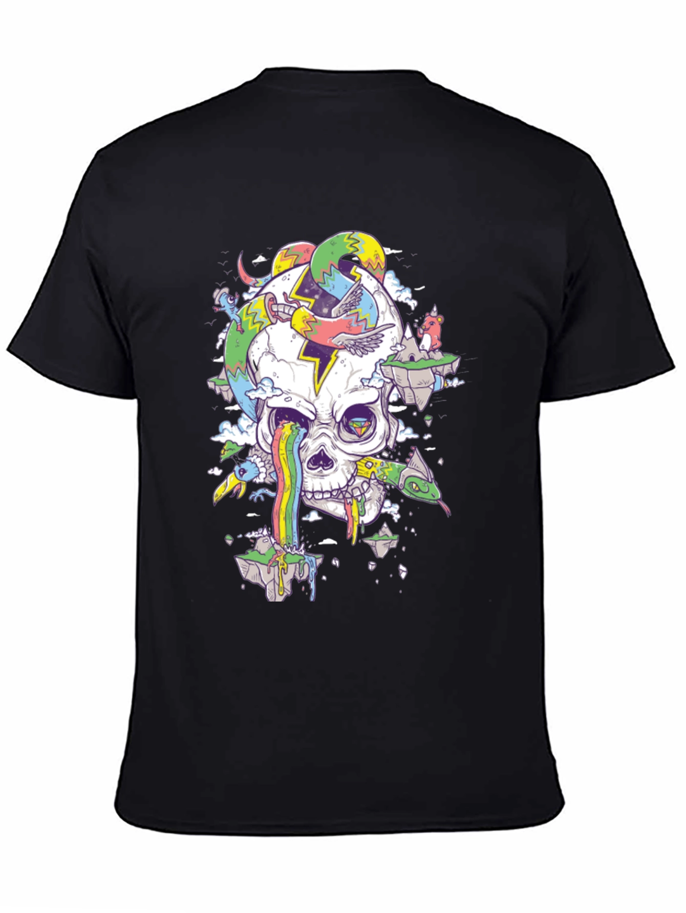 Psychedelic Skull T-Shirt: Mind-Bending Graphic Tee