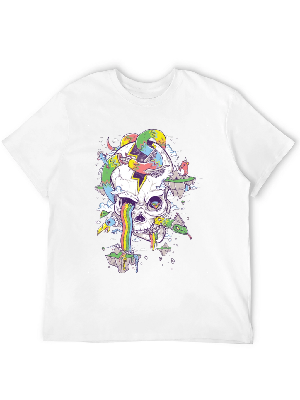 Psychedelic Skull T-Shirt: Mind-Bending Graphic Tee