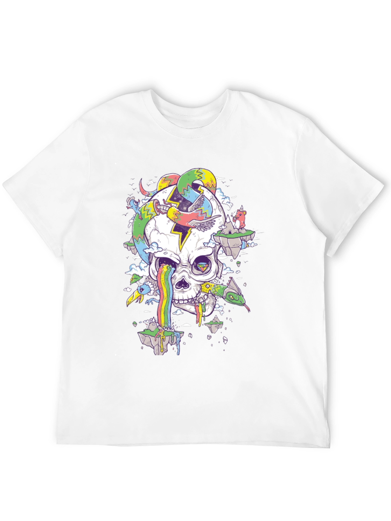 Psychedelic Skull T-Shirt: Mind-Bending Graphic Tee