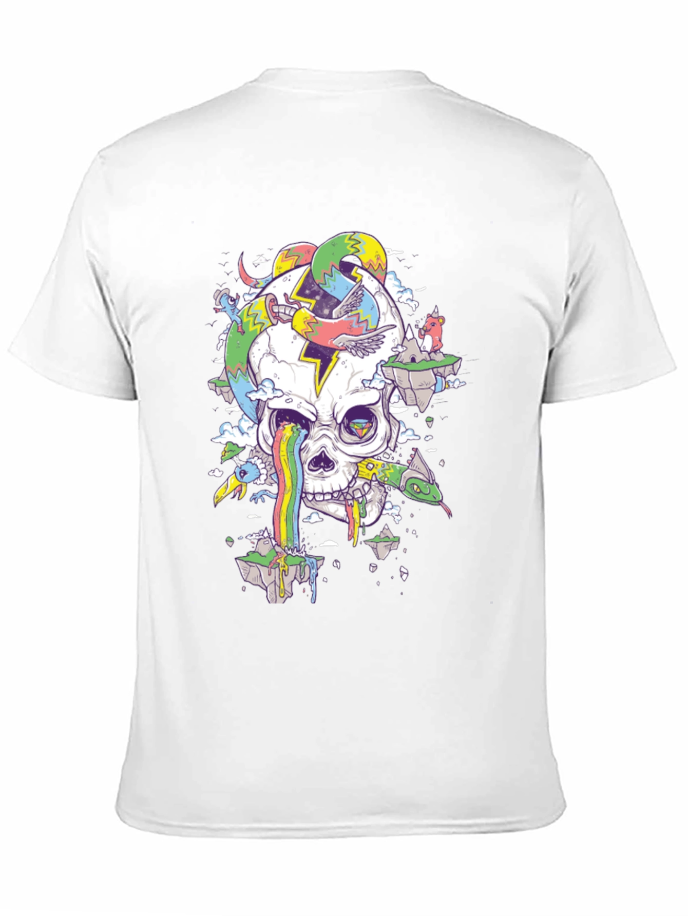 Psychedelic Skull T-Shirt: Mind-Bending Graphic Tee