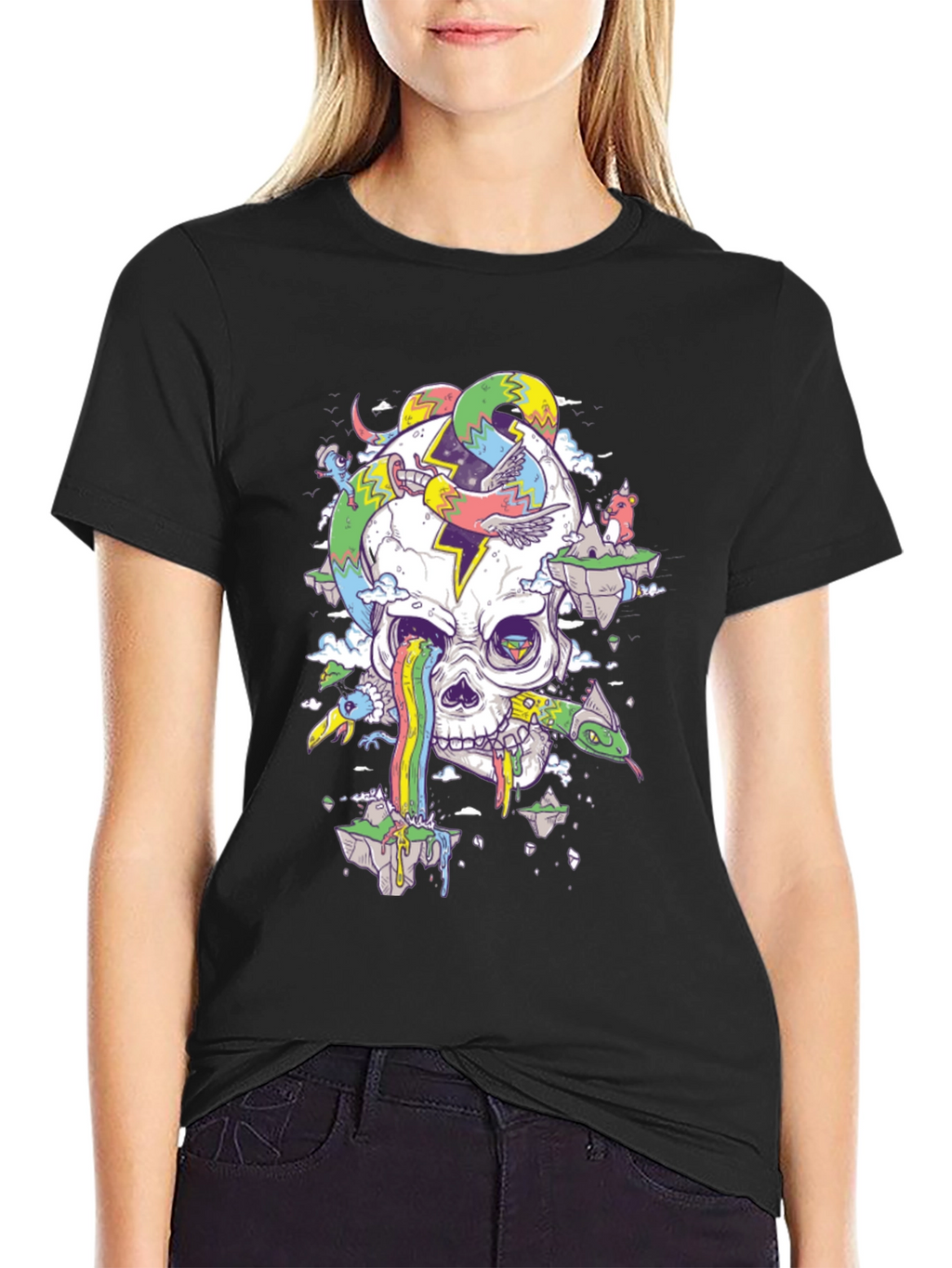 Psychedelic Skull T-Shirt: Mind-Bending Graphic Tee