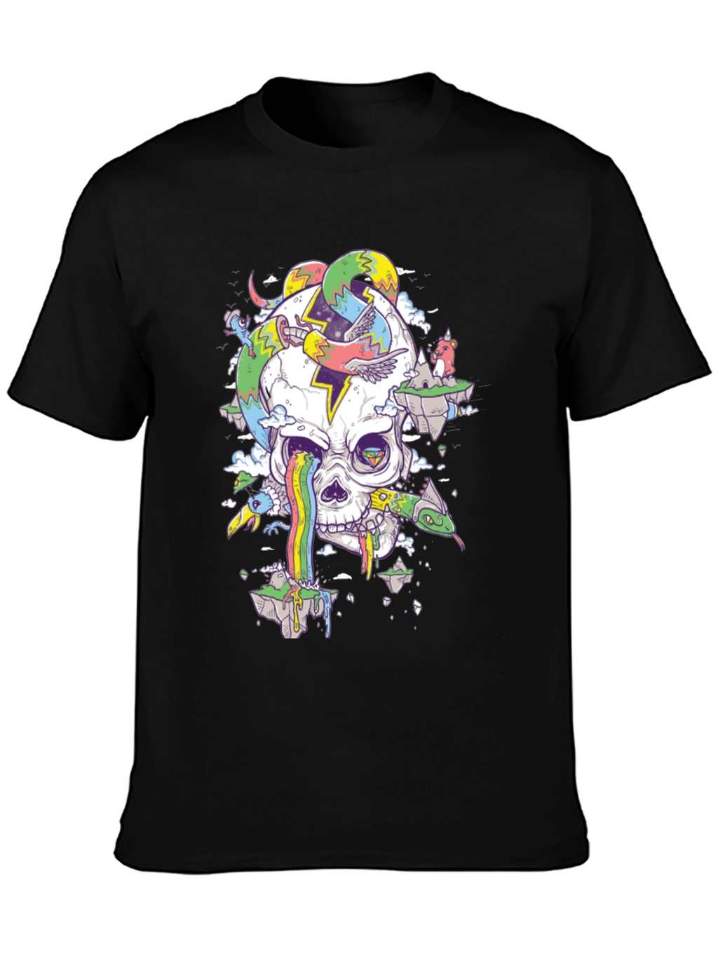 Psychedelic Skull T-Shirt: Mind-Bending Graphic Tee
