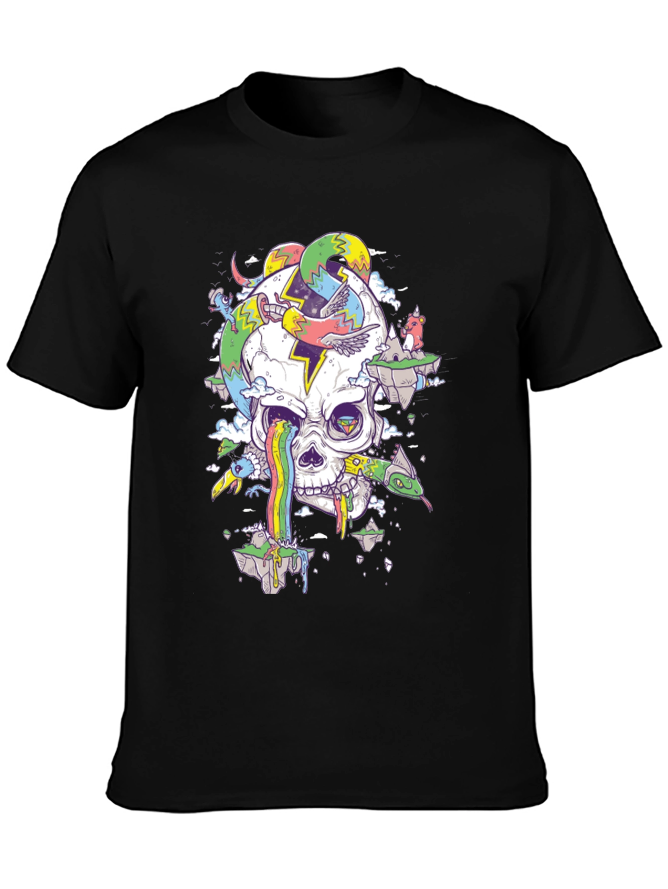 Psychedelic Skull T-Shirt: Mind-Bending Graphic Tee